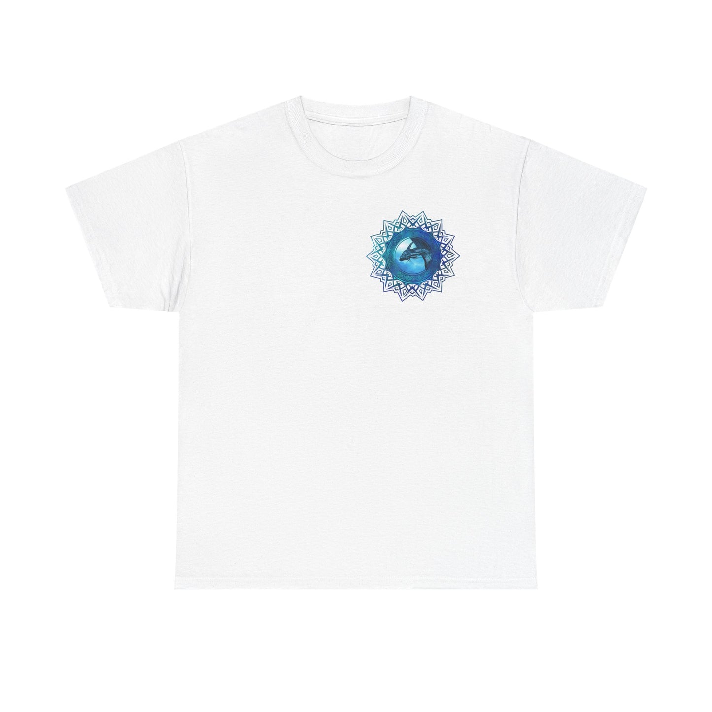 Cotton Tee-Shirt:  Dragons [Blue Fury]