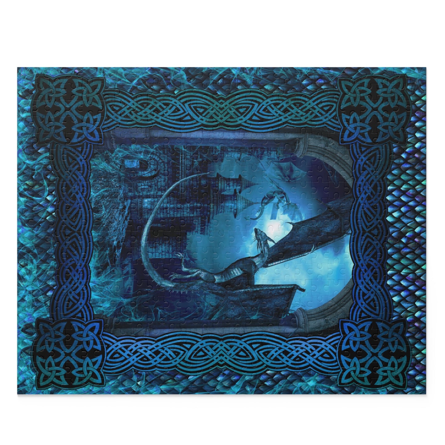 Jigsaw Puzzle (500 Pieces):  Dragons [Blue Panel]