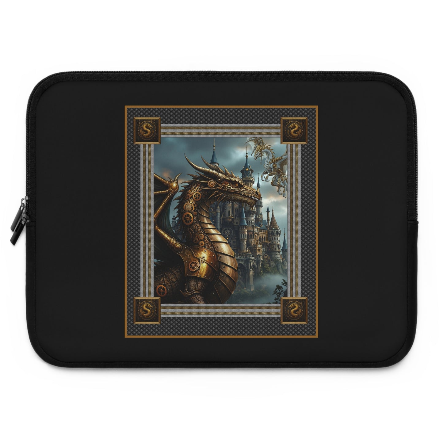 Laptop Sleeve (Sizes: &nbsp;13", 15", 17"):  Steampunk Dragons [Large Panel]