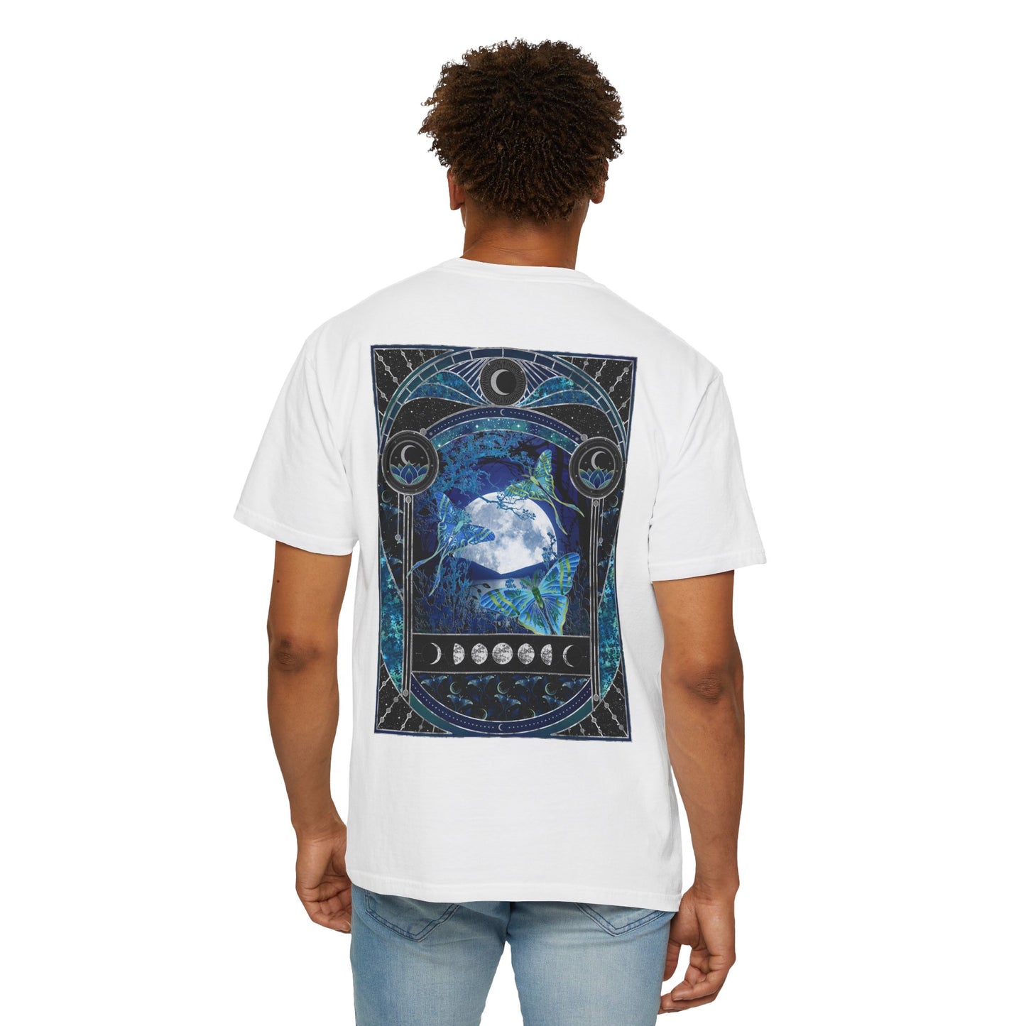 Unisex Heavy Cotton Tee:  "La Luna" [Banner/Panel]