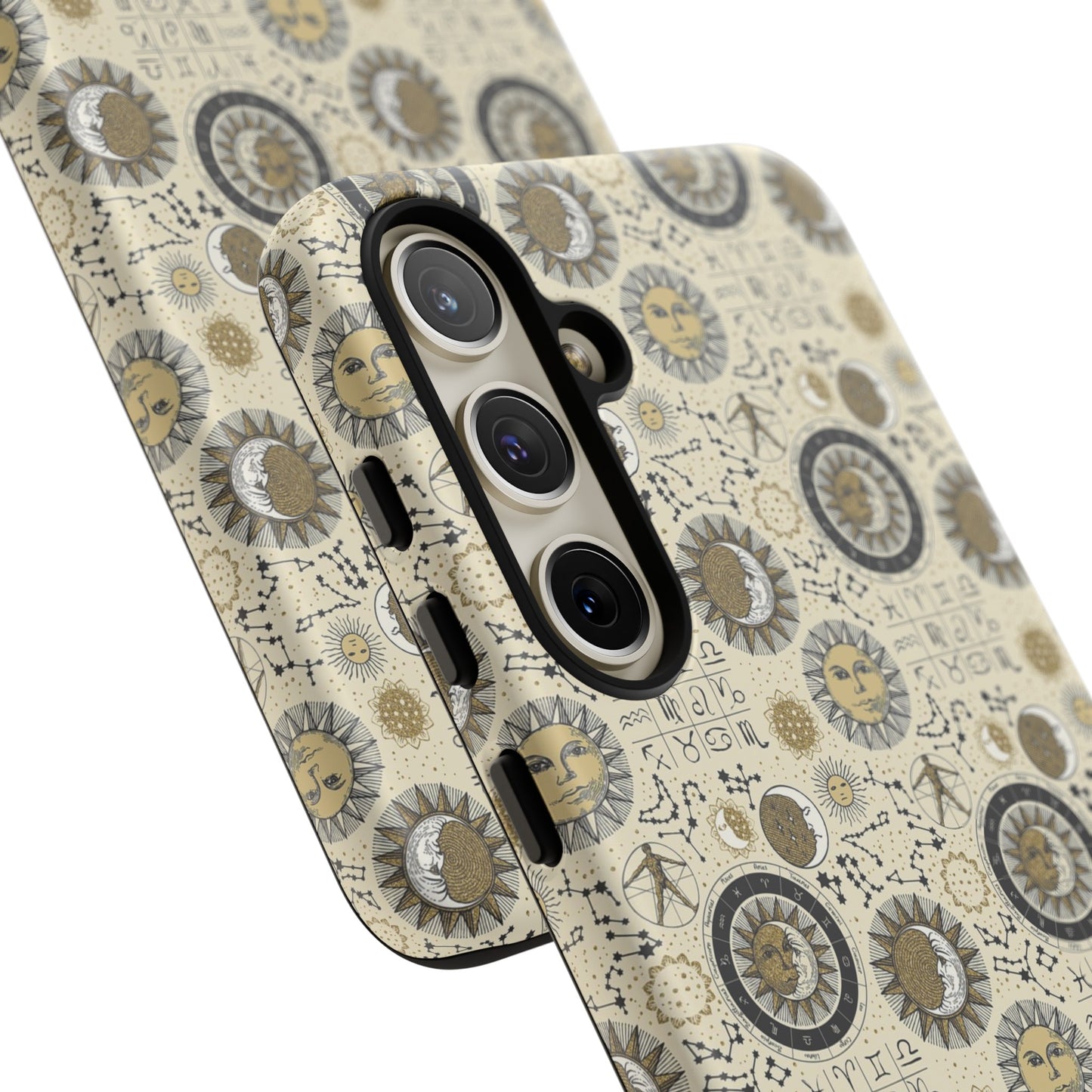 Samsung Galaxy Series Tough Case-Phone Case: The Sun, The Moon, And The Stars [Zodiac Symbols]