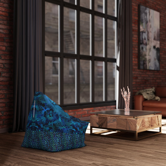 Bean Bag Cover:  Dragons [Blue Fury]