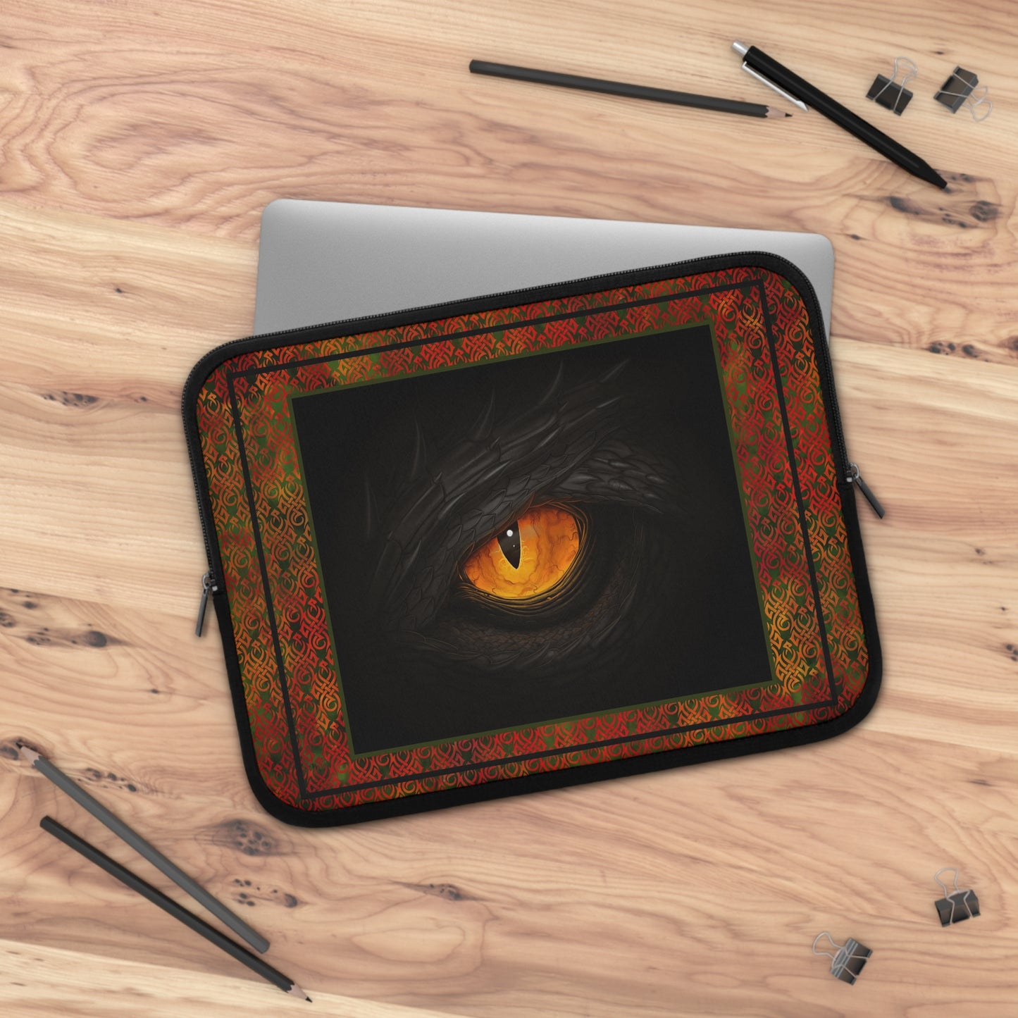 Laptop Sleeve  (Sizes:  13", 15", 17") [Fire Red; Black Eye W/Orange] - From In the Beginning Fabrics.