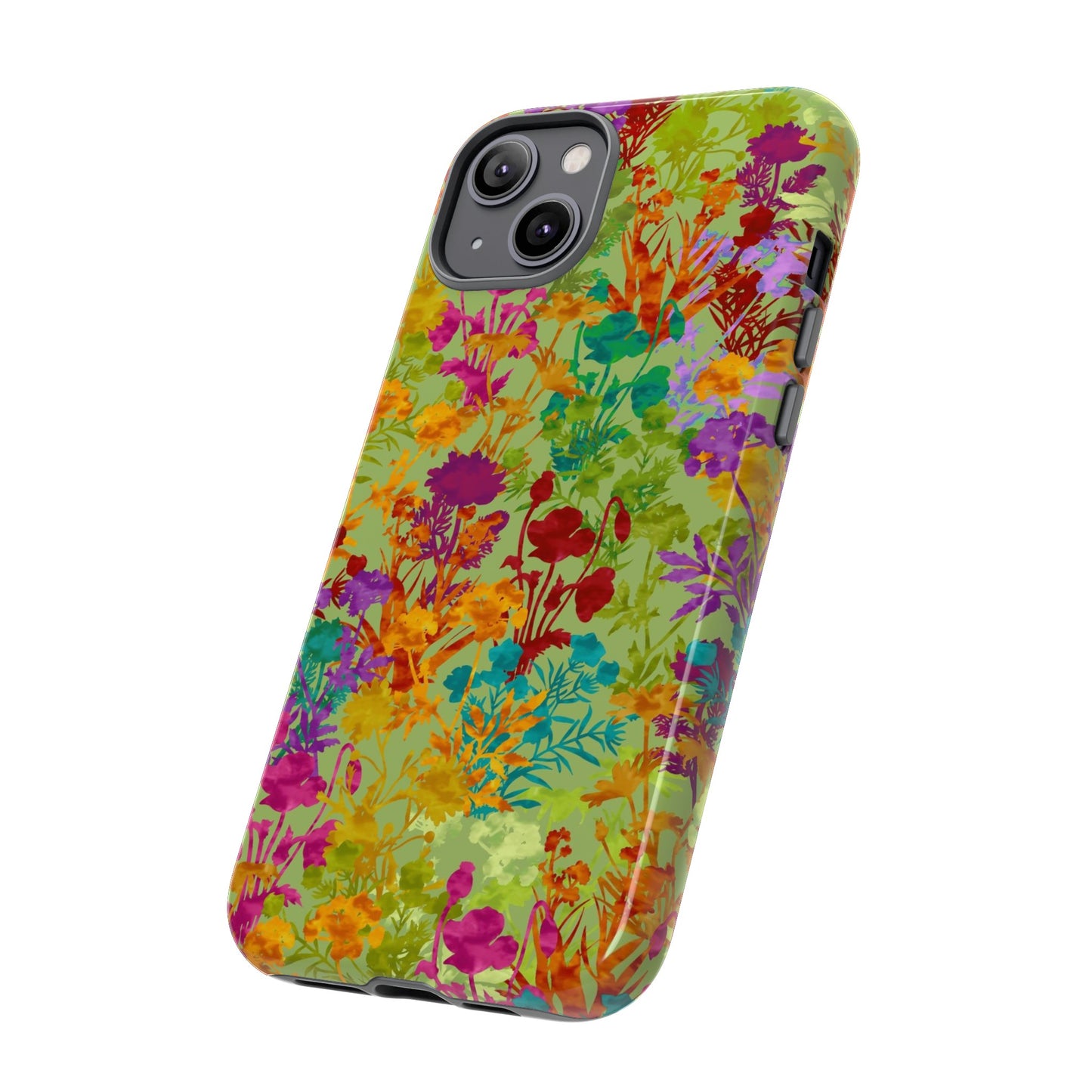 Apple I-Phone 14 (Series)-Tough Case-Phone Case:  Dreamscapes [Multi-Colored Flower-Yellow]