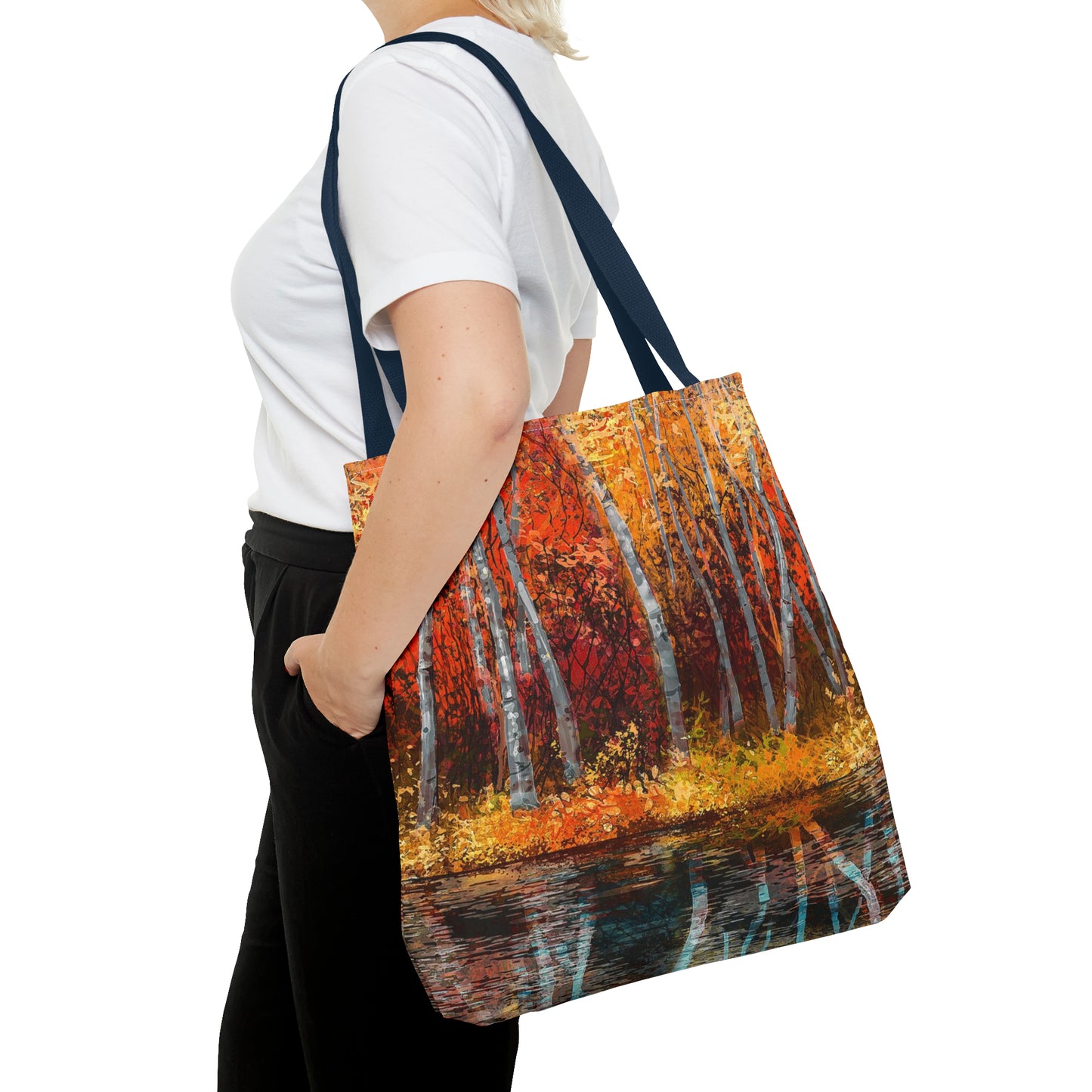 Tote Bag:  large-18x18;  "Year of Art" [Aspen Trees-2: Large Panel]