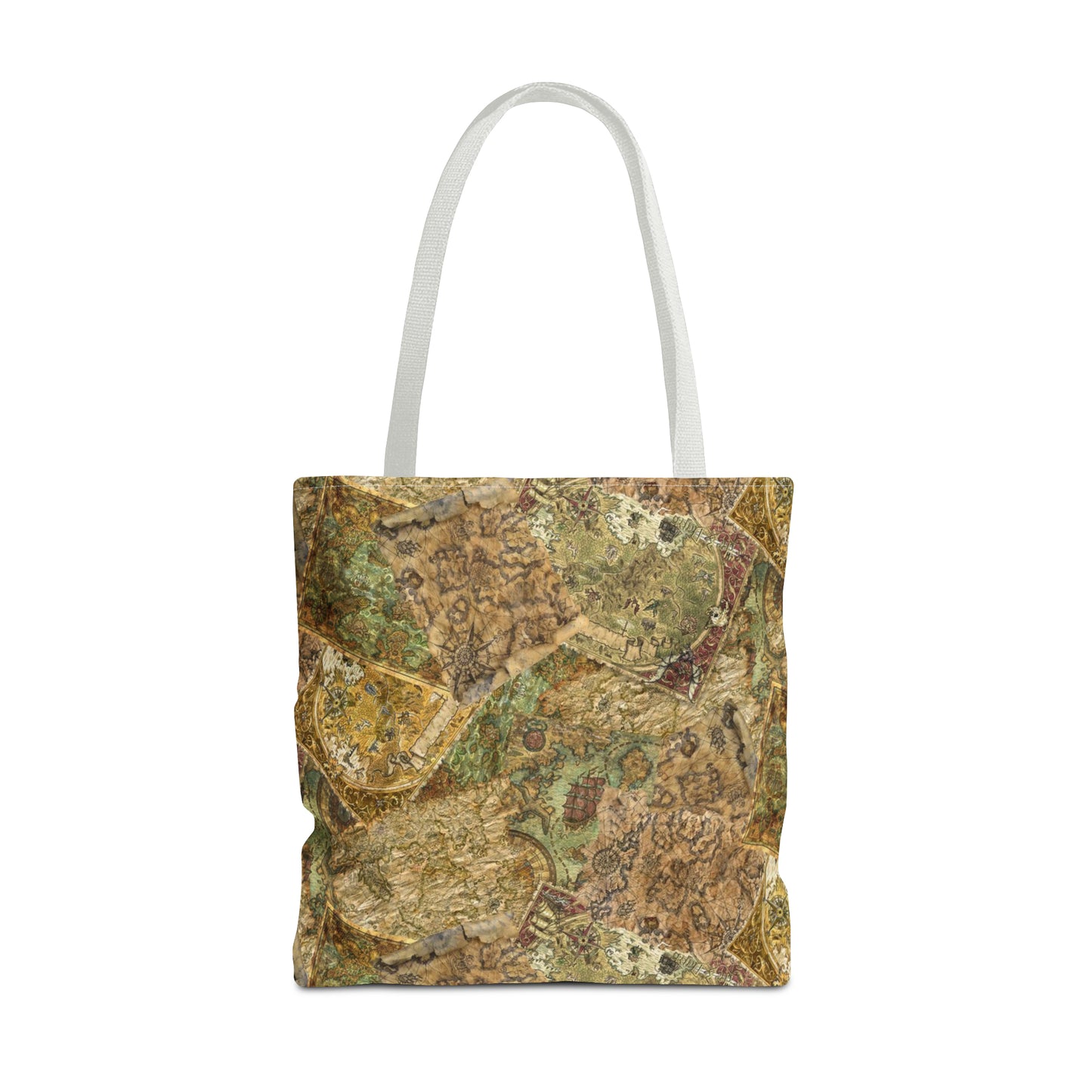 Tote Bag:  large-18x18;  "Legendary Journeys" [Maps-Panel]