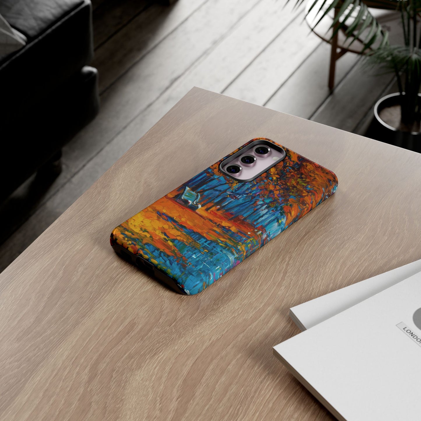 Samsung Galaxy S23 - Tough Case-Phone Case:  Year of Art [Fall Park Bench]