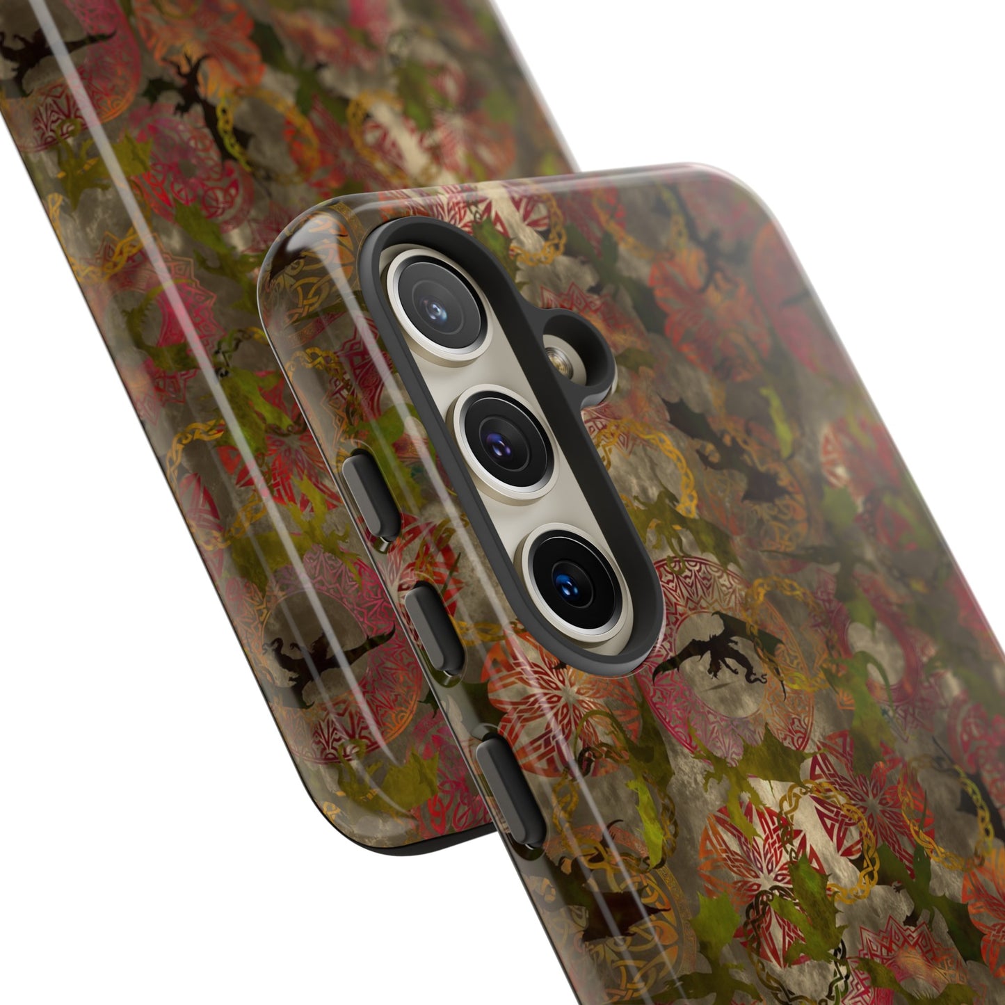 Samsung Galaxy Series Tough Case-Phone Case: Dragons [Light Green Panel]