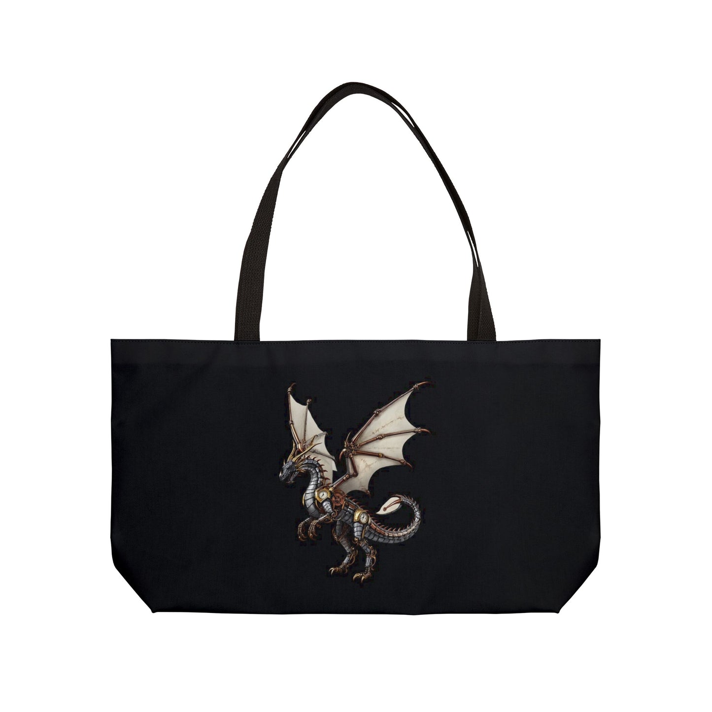 Weekender Tote Bag (Large):  Steampunk Dragons [Steel Dragon]