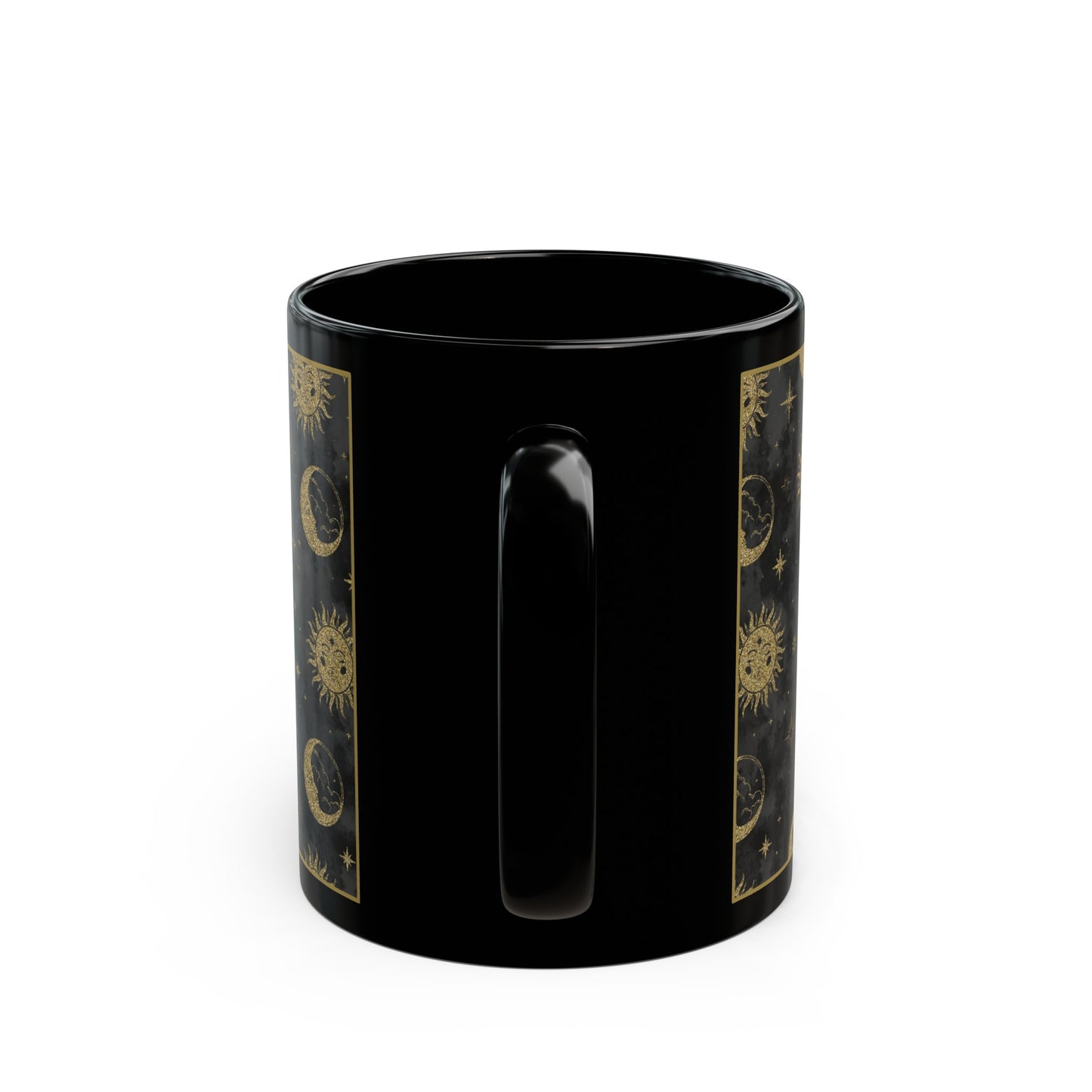 Ceramic Mug (11oz.):  The Sun, The Moon, And The Stars [Gold Speck Sun and Moons]