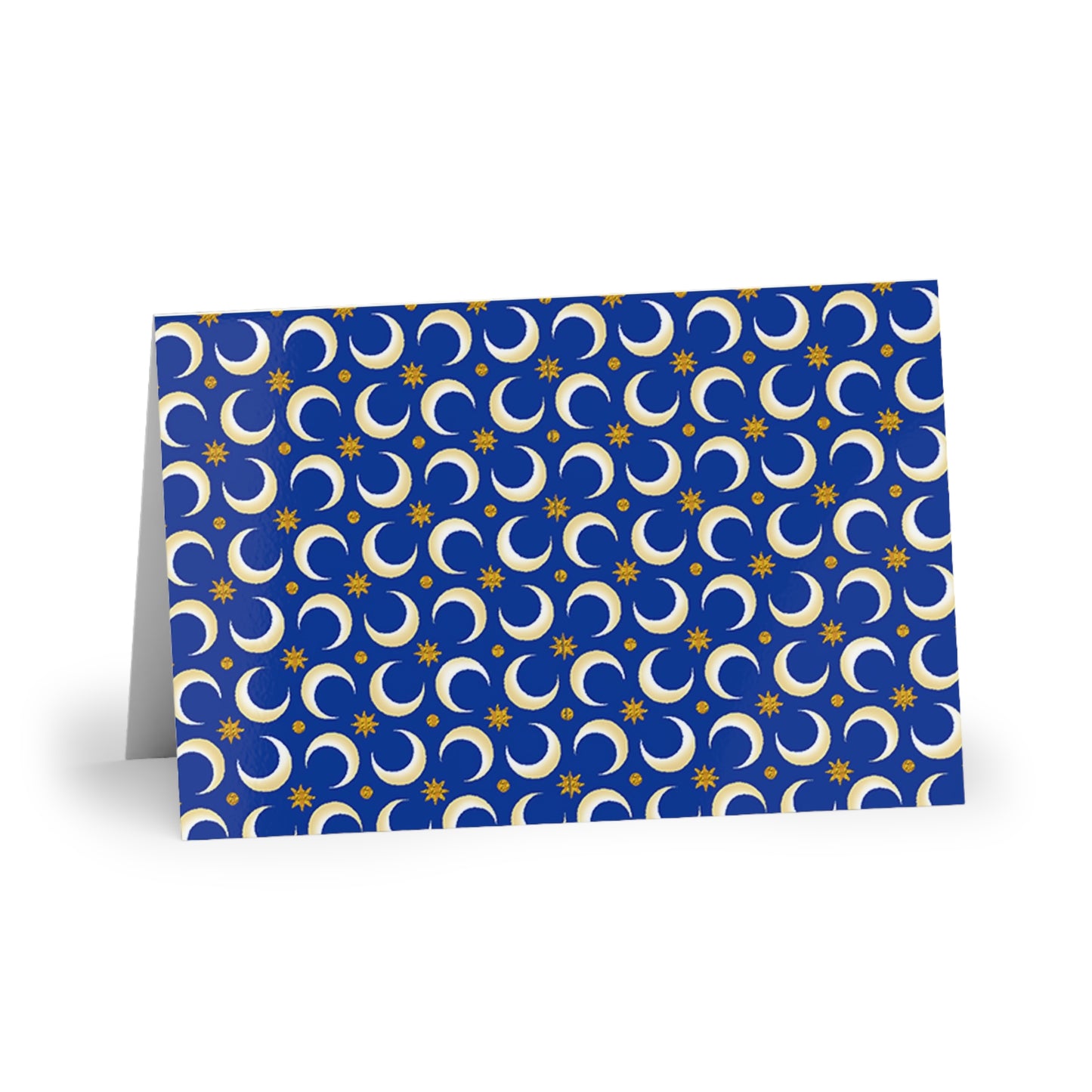 NOTE CARDS: CELESTIAL [Moons and Stars Blue/Gold]