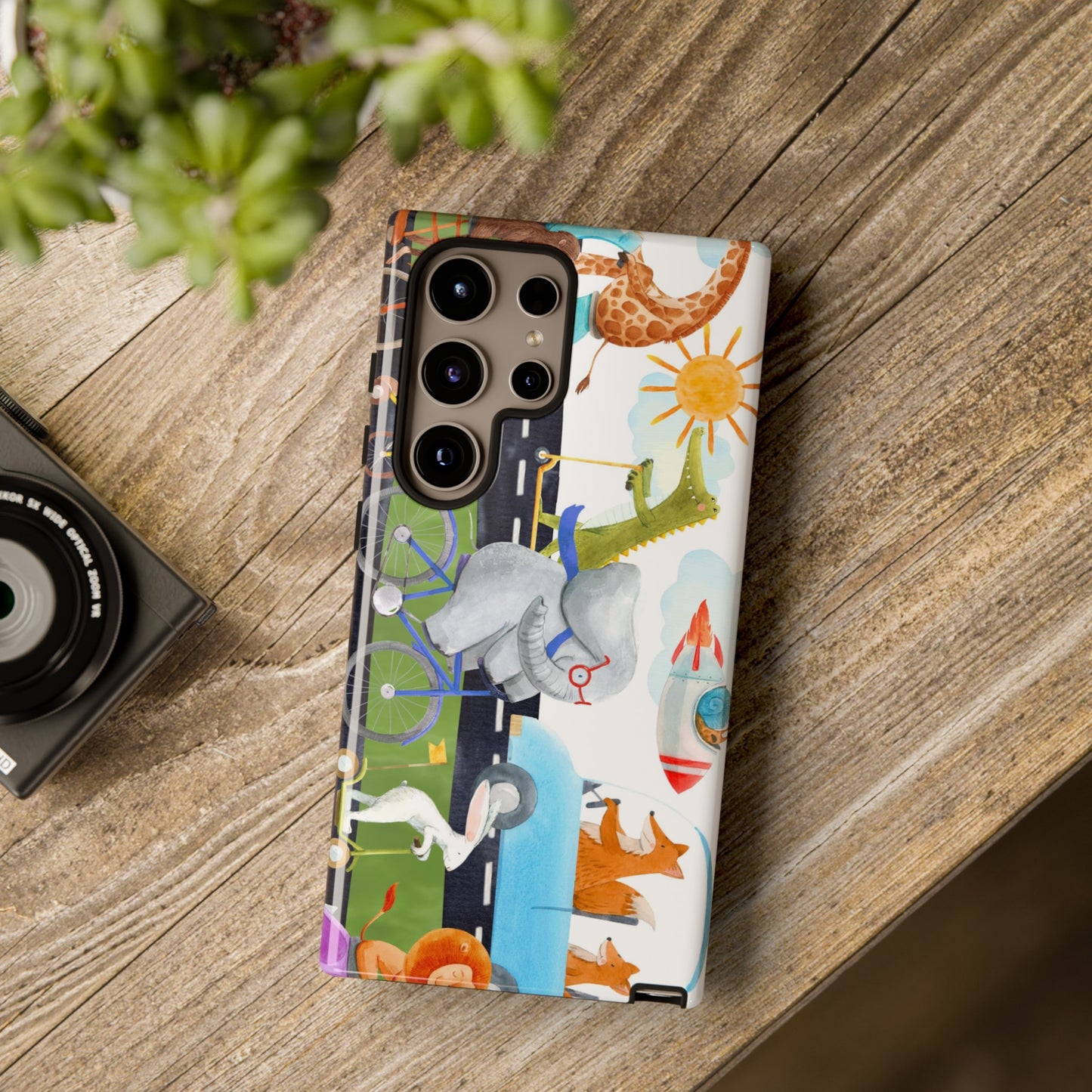 Samsung Galaxy Series Tough Case-Phone Case:  On The Go [Animals]