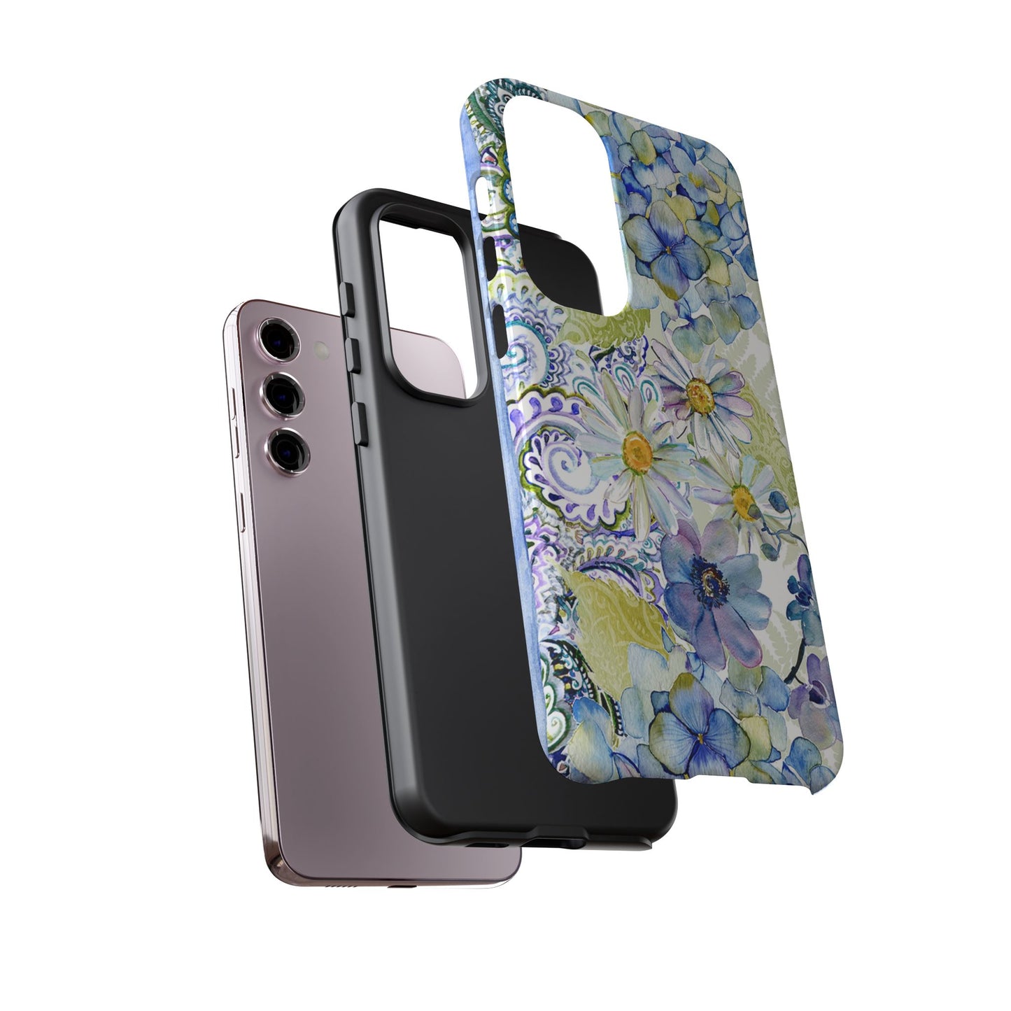 Samsung Galaxy S23 - Tough Case-Phone Case: Leah [Flower Border]