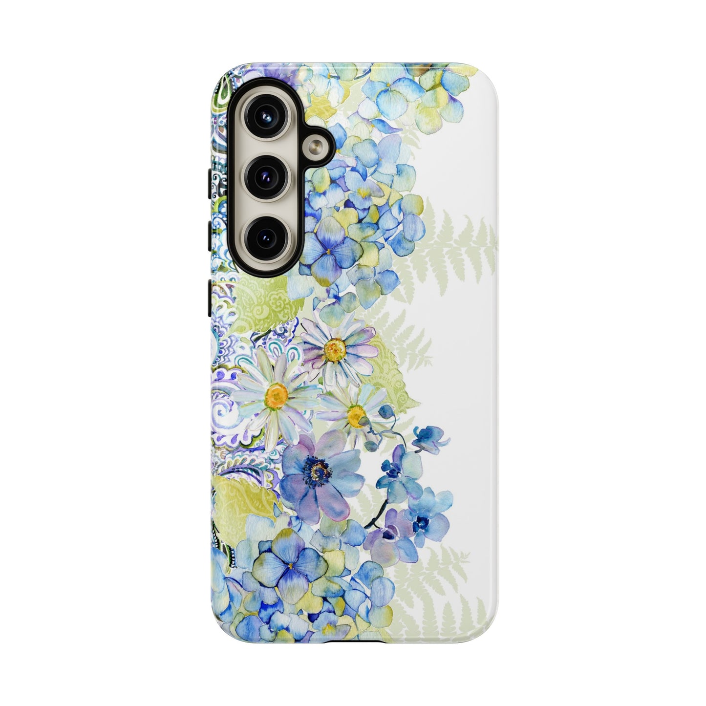 Samsung Galaxy Series Tough Case-Phone Case:  Leah [Flower Border]