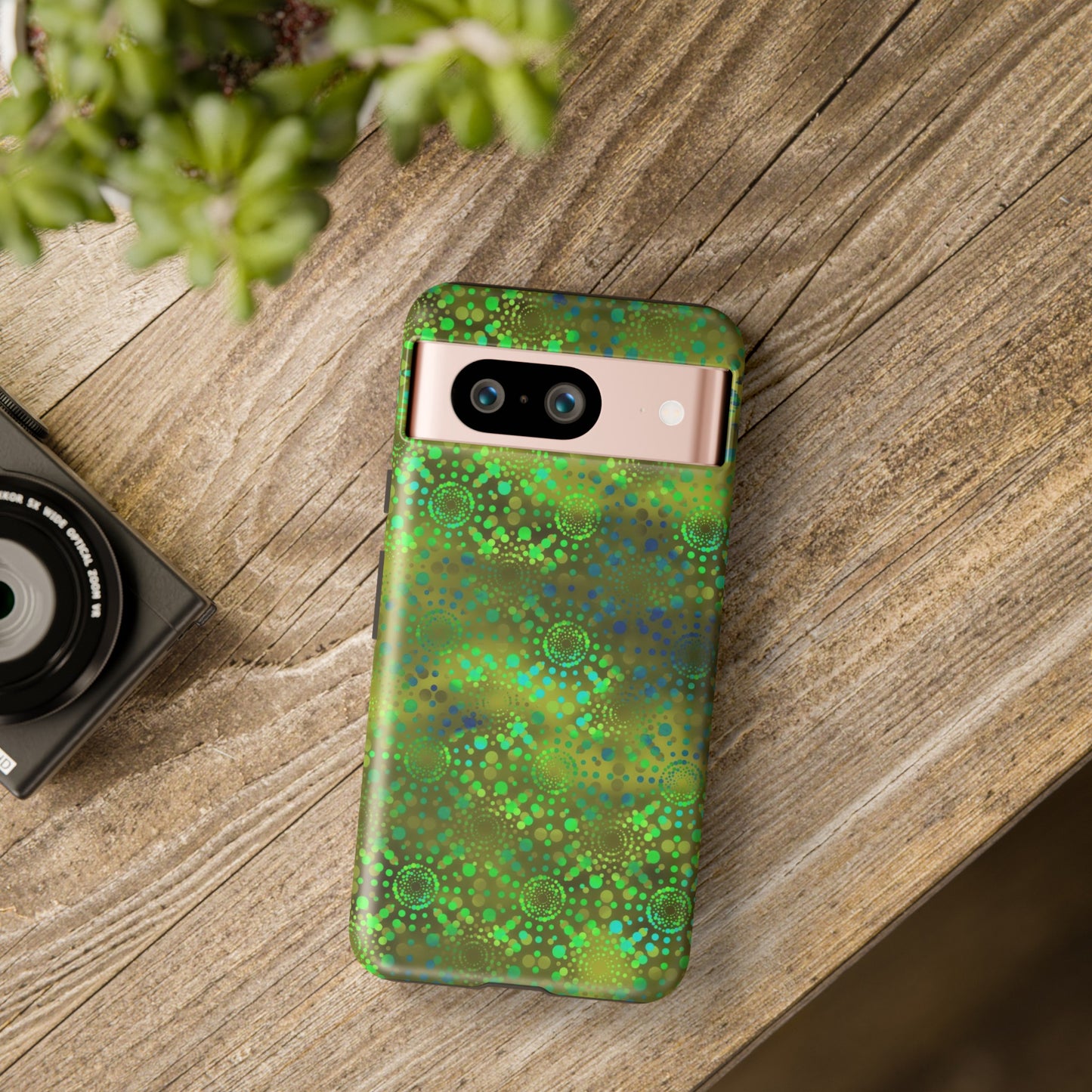 Google Pixel Tough Case-Phone Case: Dreamscapes [Green Kaleidoscope]