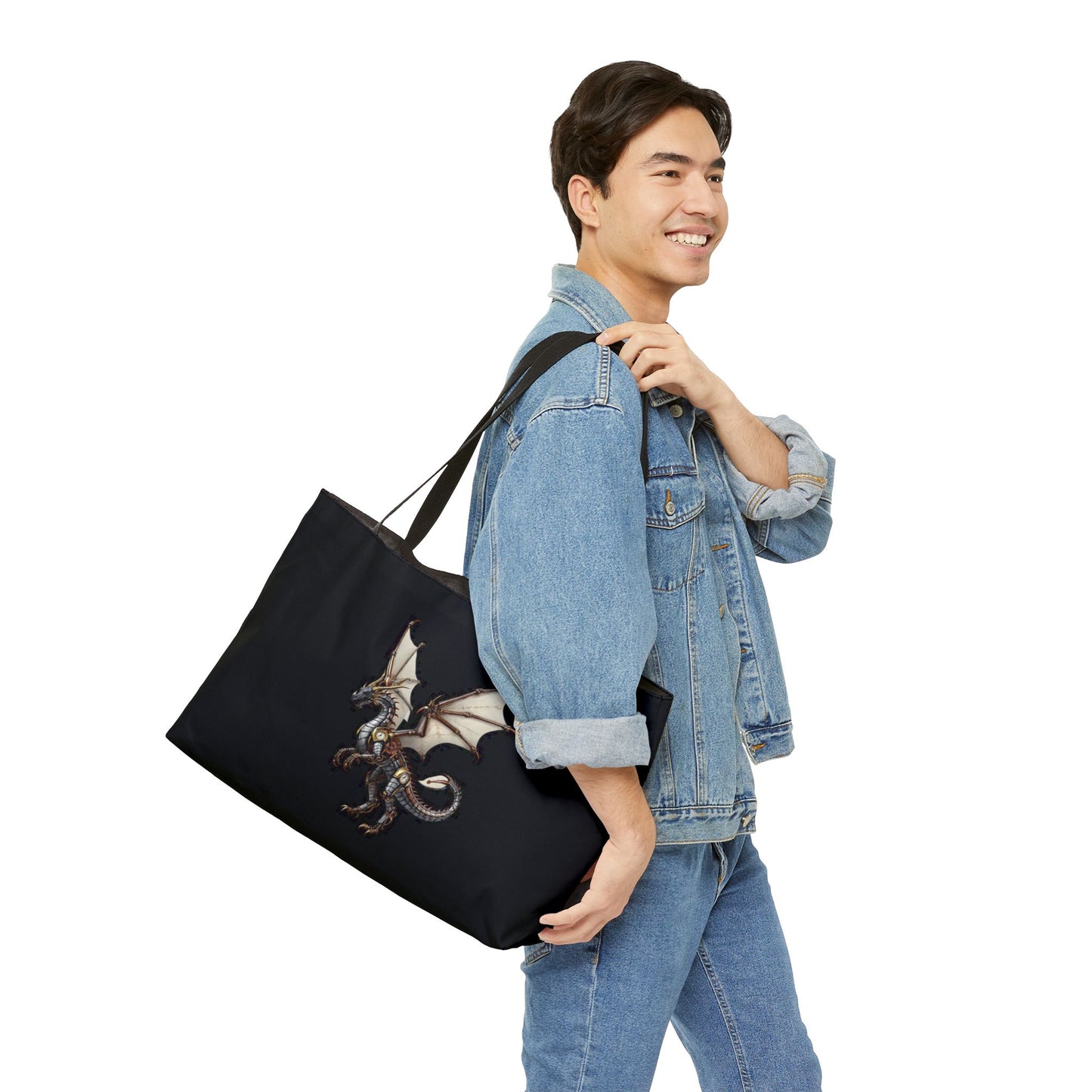 Weekender Tote Bag (Large):  Steampunk Dragons [Steel Dragon]