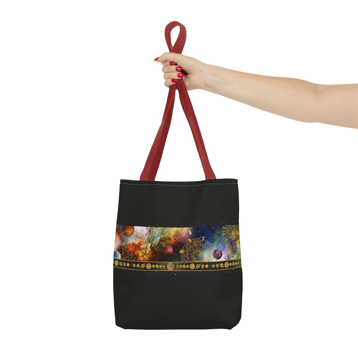 Tote Bag:  large-18x18;  "Cosmos" [Planets Border]