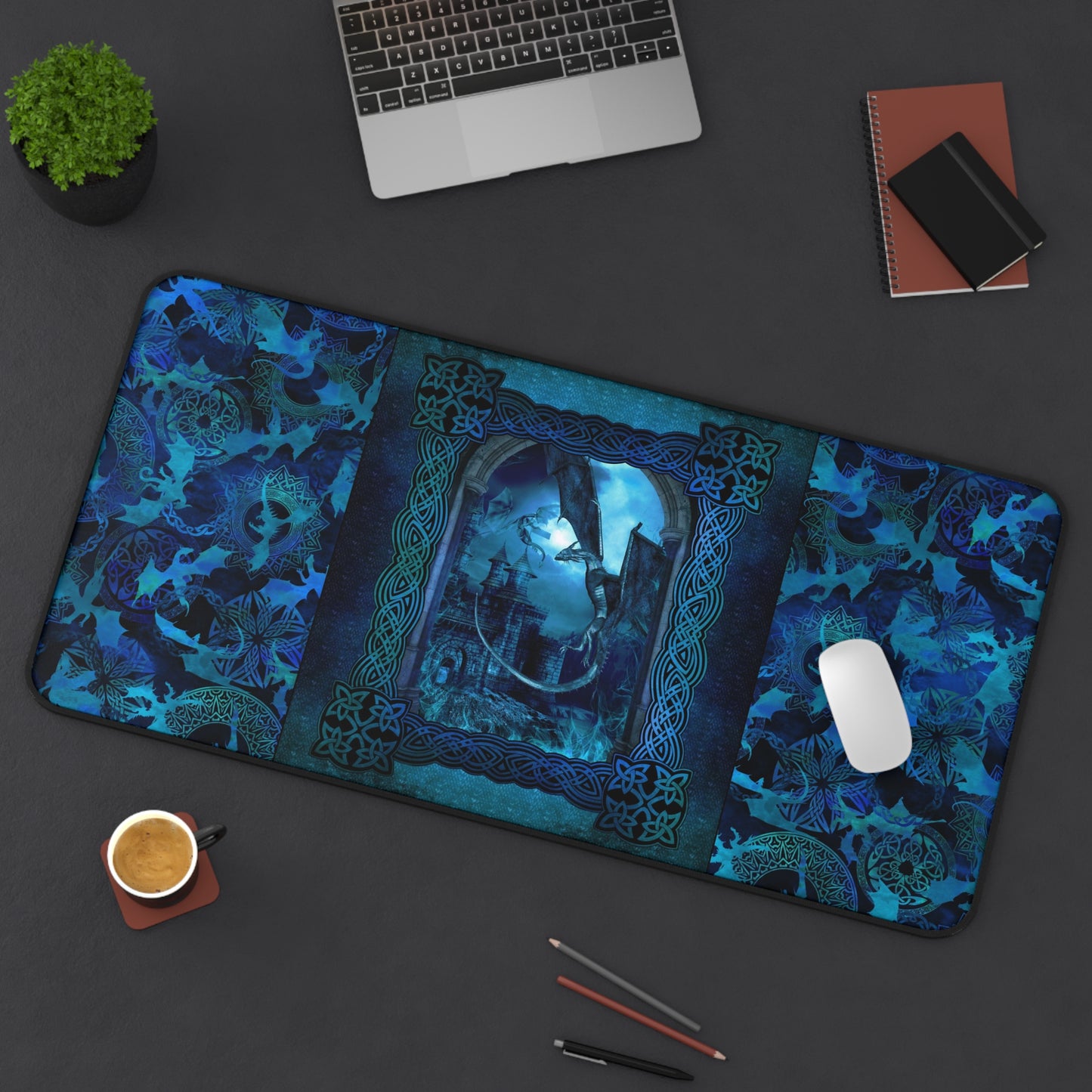 Desk Mat (23x13):  Dragons:  Blue Fury