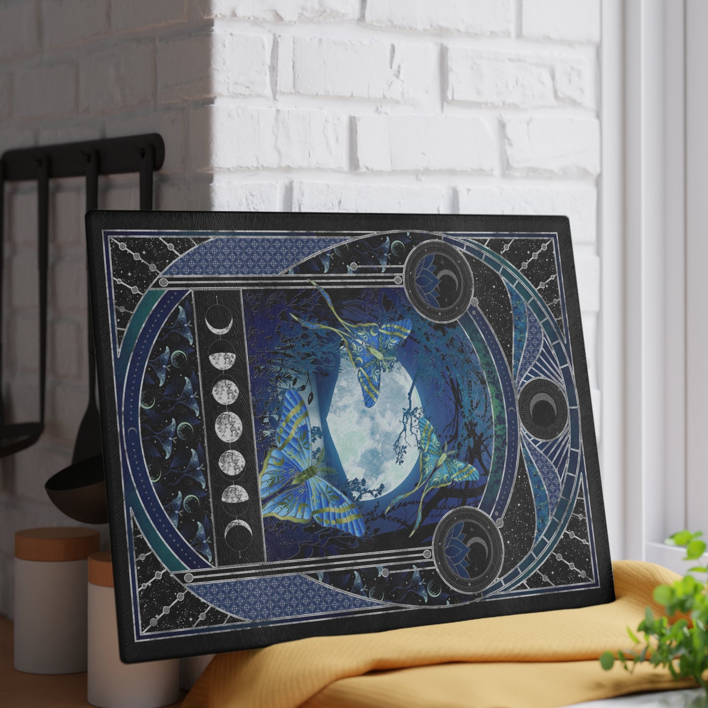 Glass Cutting Board (11"x15"):  La Luna [Panel]