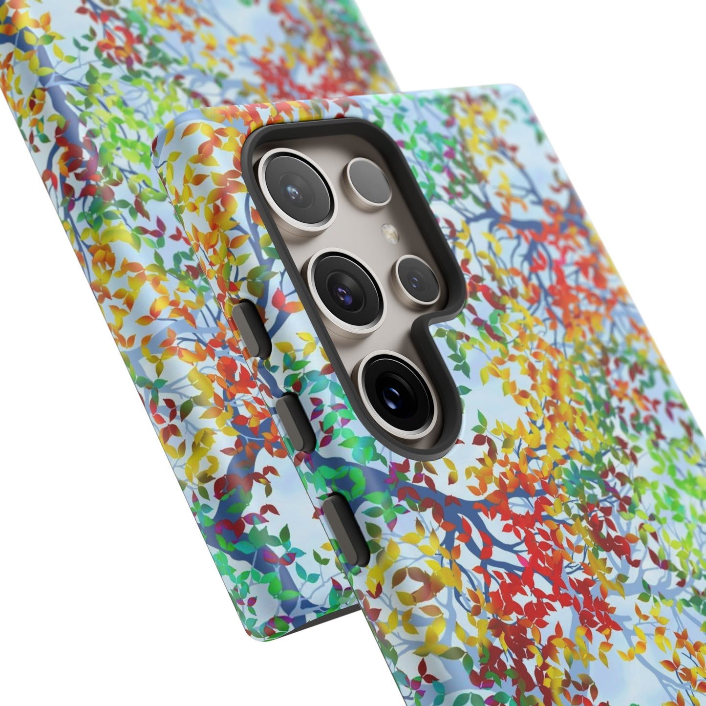 Samsung Galaxy Series Tough Case-Phone Case: Dreamscapes [Multi-Colored Leaves-Light]