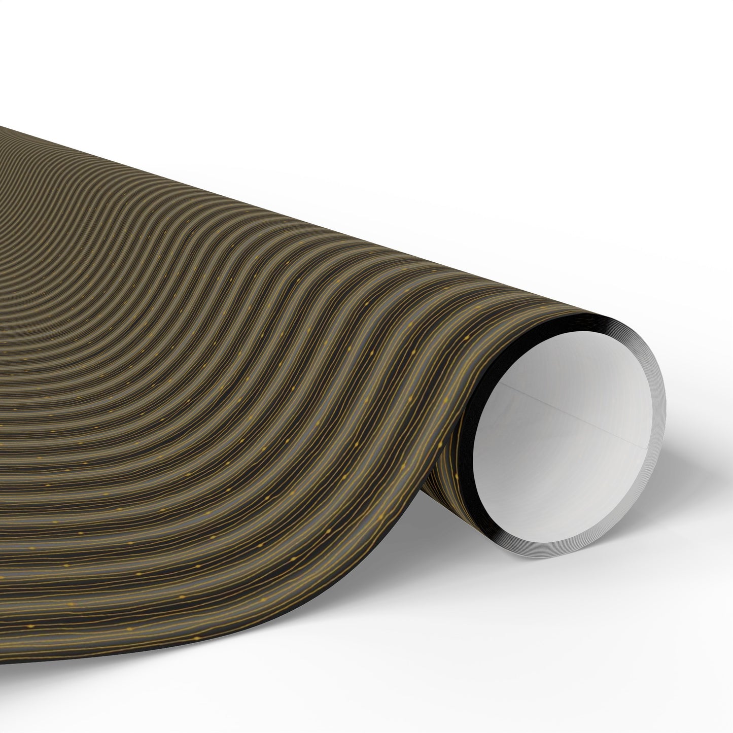 Wrapping Paper:  Celestial [Black-Gold Speck Stripes]