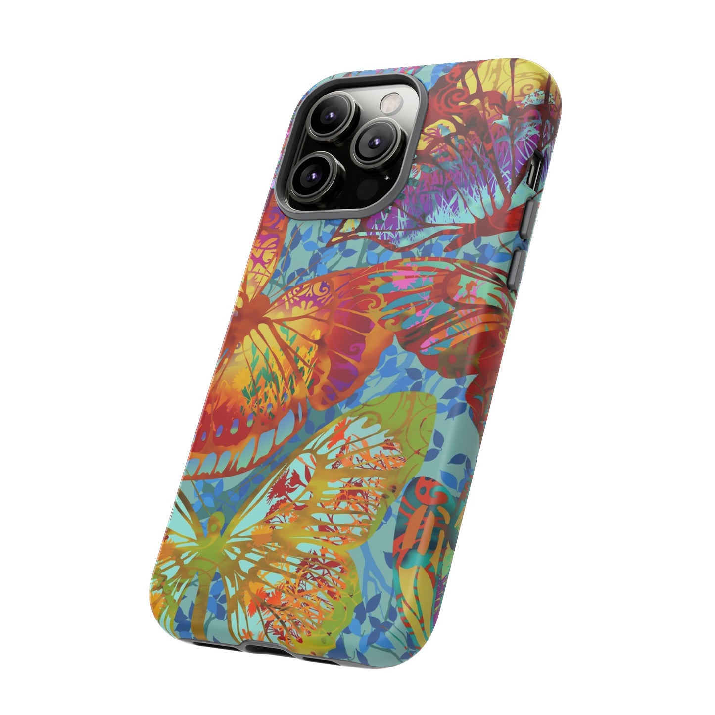 Apple I-Phone 14 (Series)-Tough Case-Phone Case:  Dreamscapes [Light Blue Butterflies]