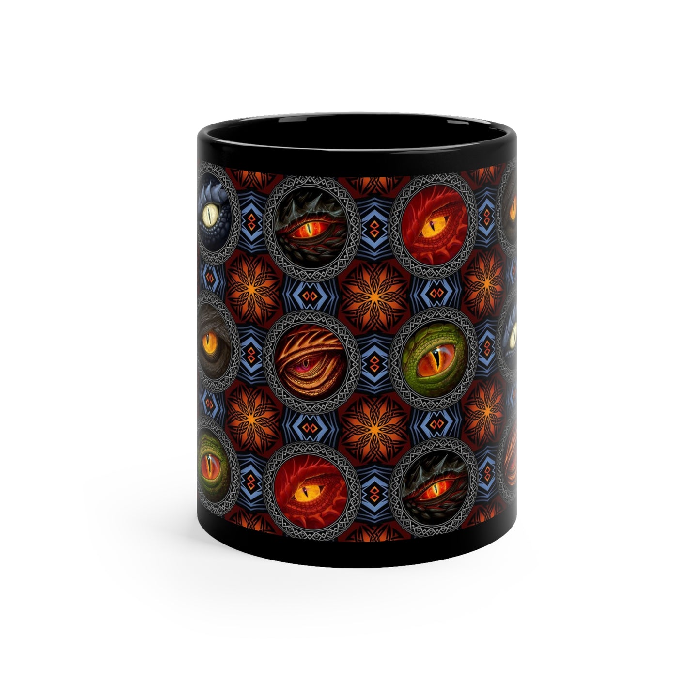 "Dragons" [EYES] (Black Mug; 11oz)