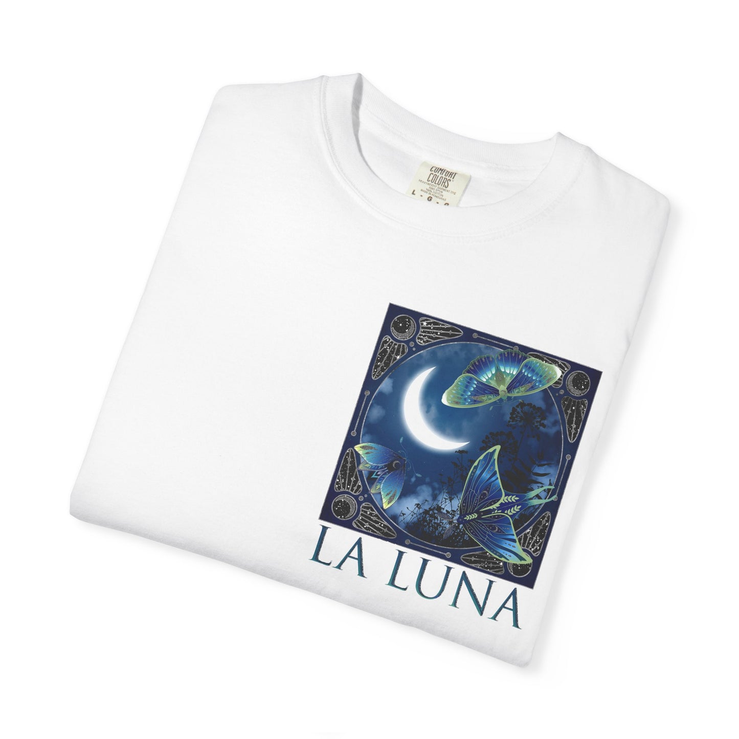 Unisex Heavy Cotton Tee:  "La Luna" [Banner/Panel]
