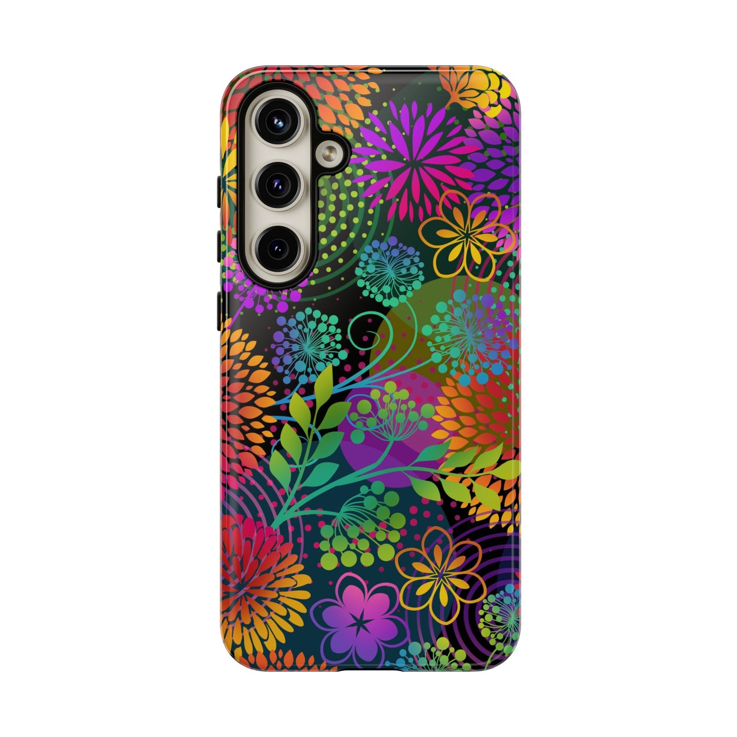 Samsung Galaxy Series Tough Case-Phone Case: Unusal Garden [Bright Flowers]