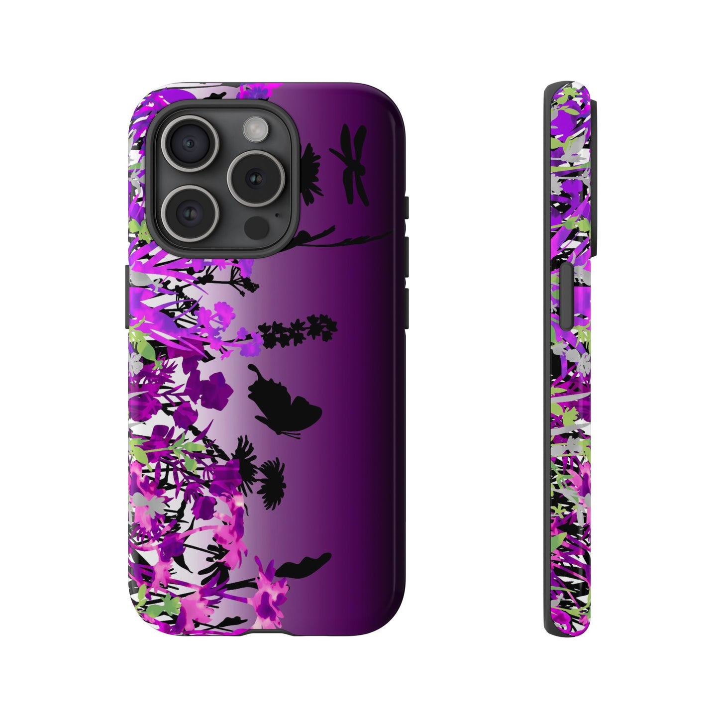 Apple I-Phone 15 (Series)-Tough Case-Phone Case:  Dreamscapes [Bright Purple Border]