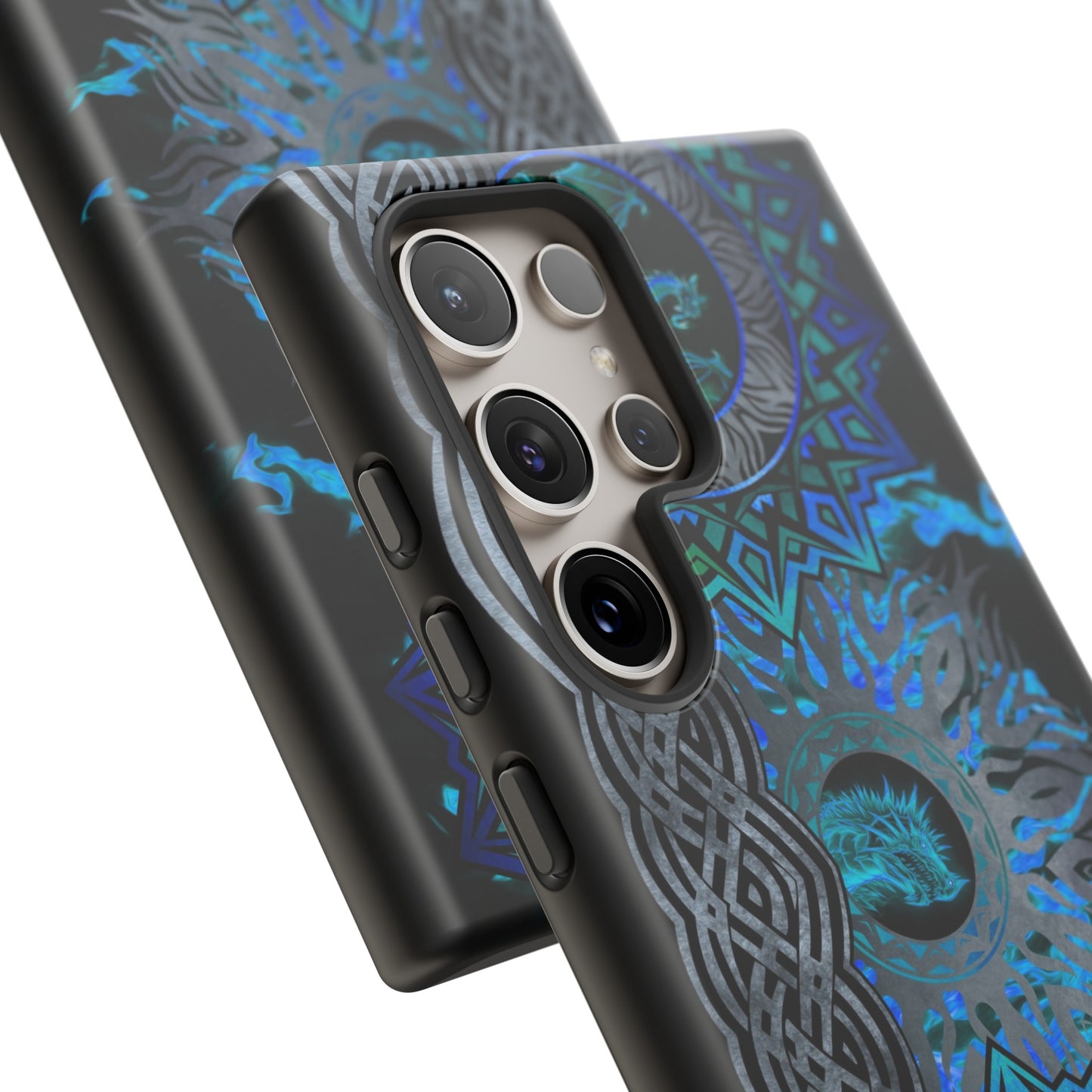 Samsung Galaxy Series Tough Case-Phone Case: Dragons [Blue Fury]