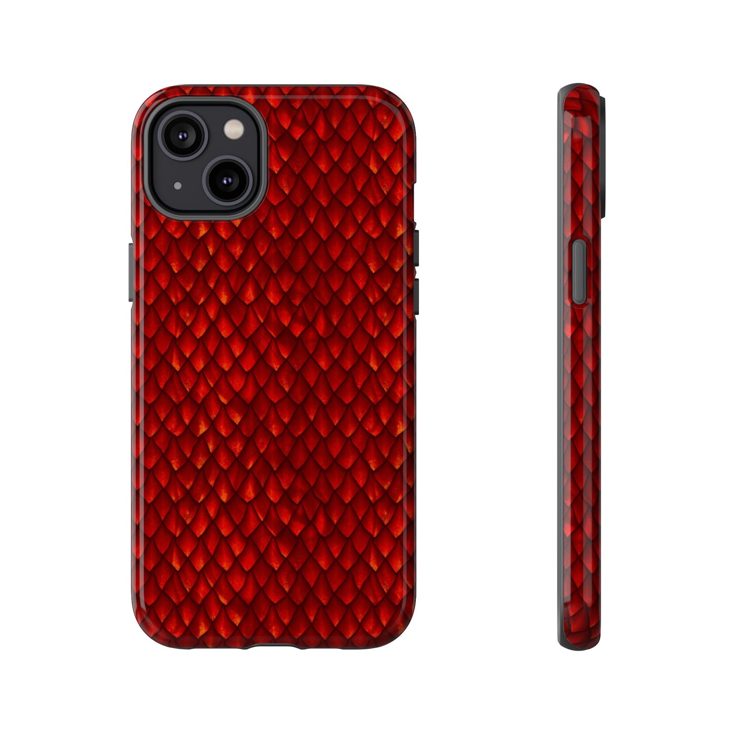 Apple I-Phone 14 (Series) Tough Case-Phone Case: Dragon [Red Scales]