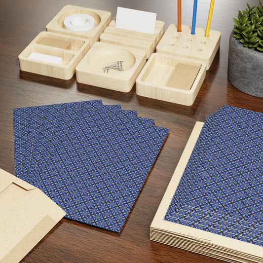 NOTE CARDS: CELESTIAL [Starbursts-Blue/Gold]