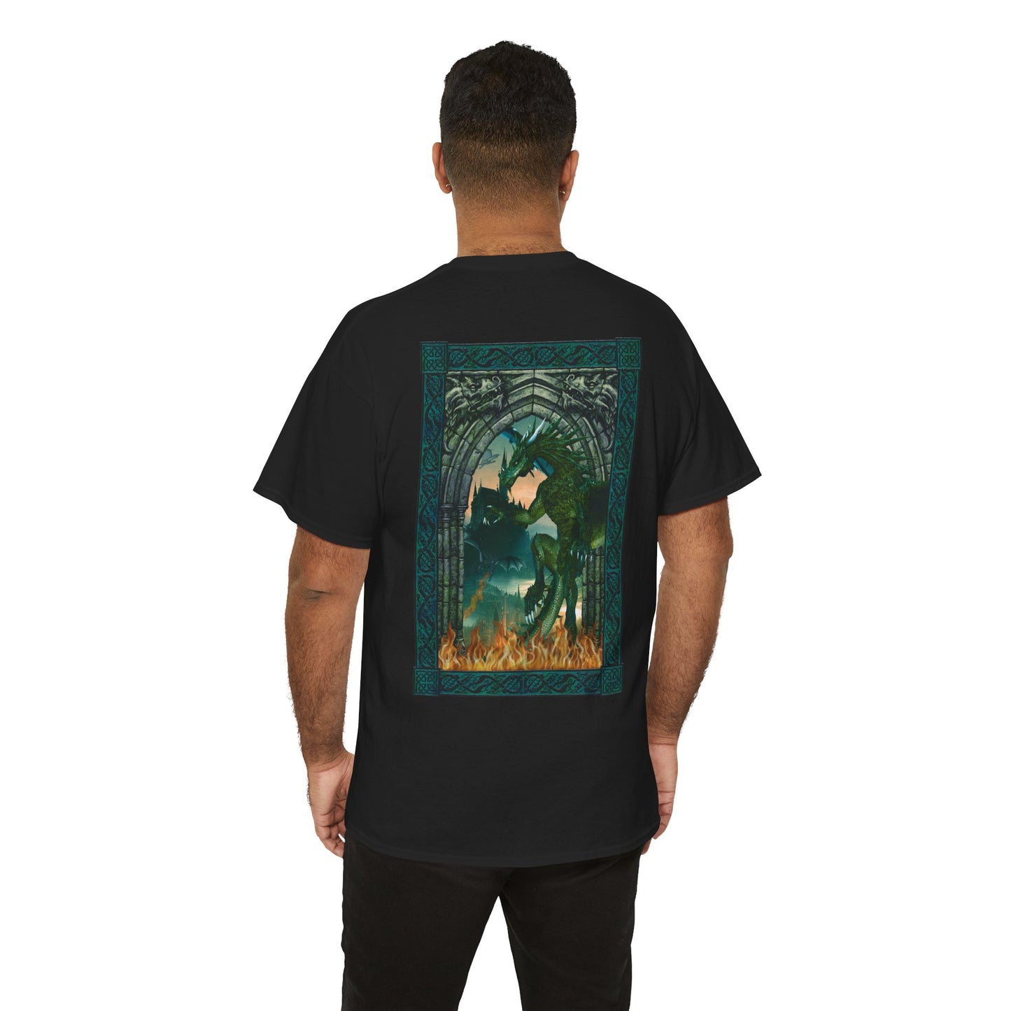 Dragon Eye Graphic Tee — "Dragons: Emerald Reign" Fantasy T‑Shirt