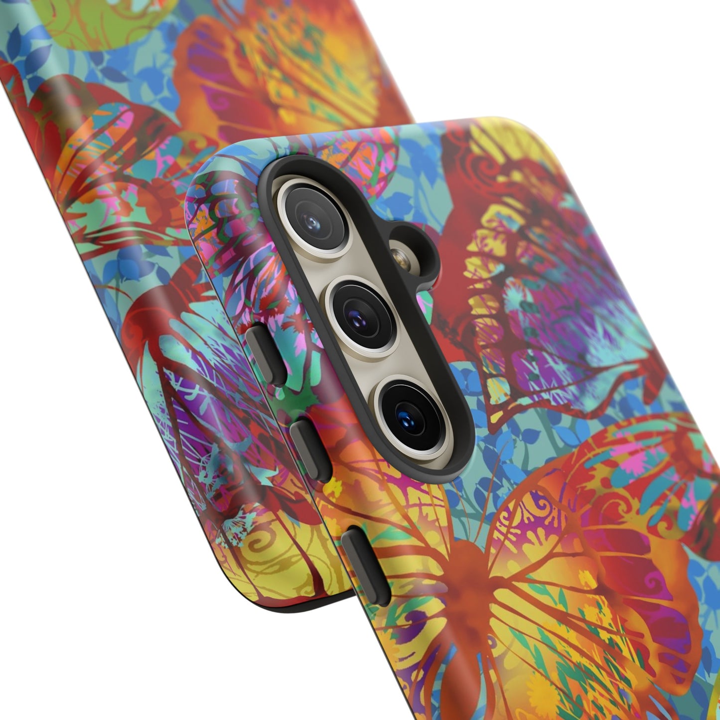 Samsung Galaxy Series Tough Case-Phone Case: Dreamscapes [Light Green Butterflies]