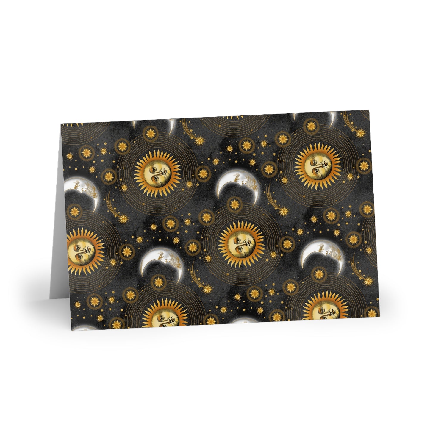 NOTE CARDS:  CELESTIAL [Suns and Moons-Black Haze]