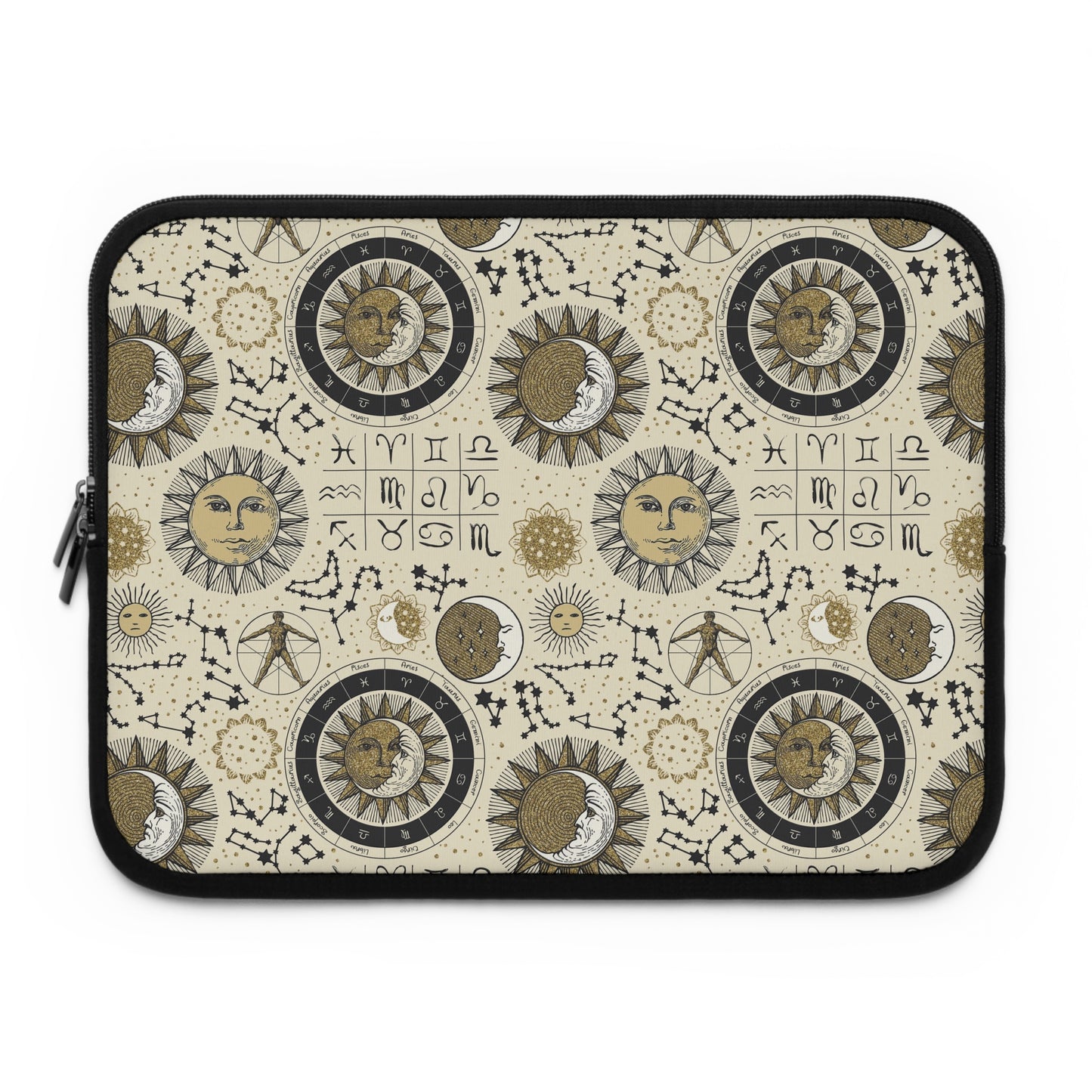 Laptop Sleeve:  [SUN-MOON-STARS]:  Zodiac Panel
