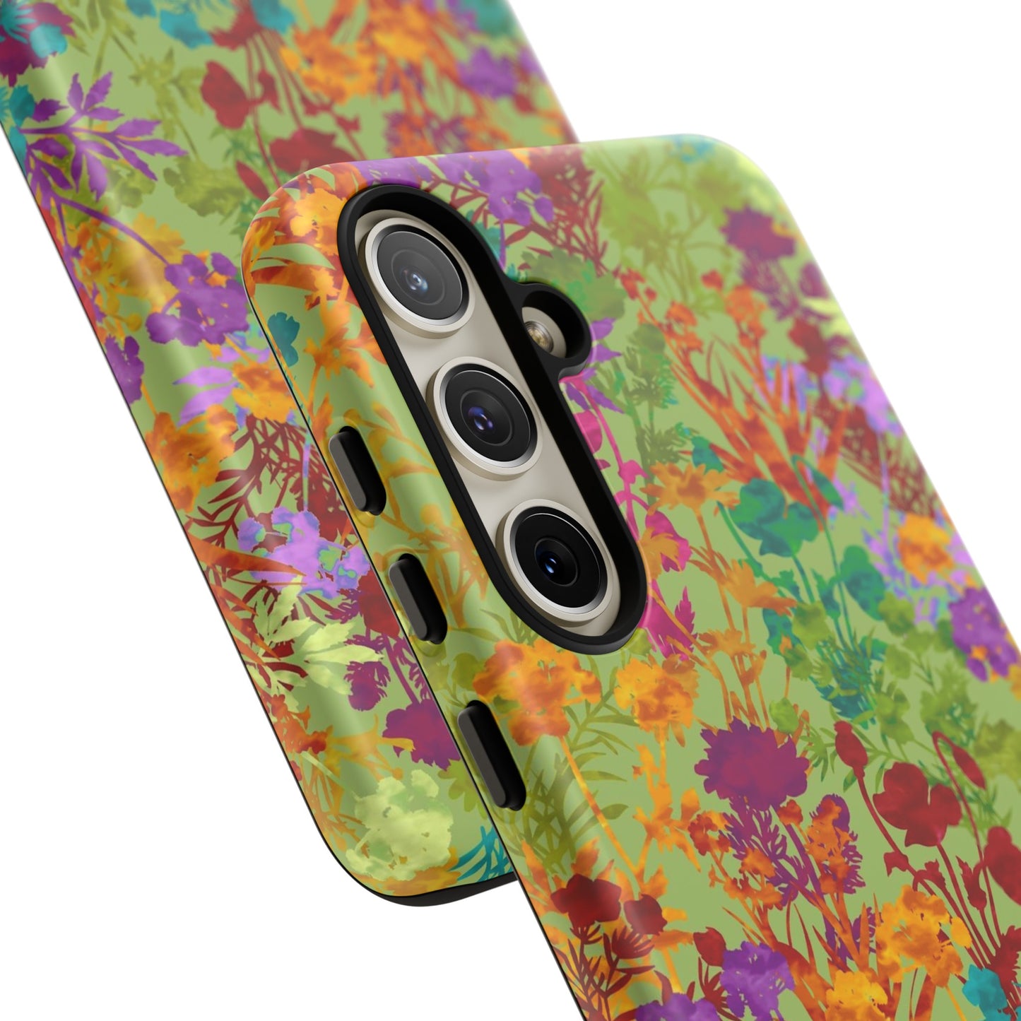 Samsung Galaxy Series Tough Case-Phone Case: Dreamscapes [Multi-Colored Flowers-Yellow]