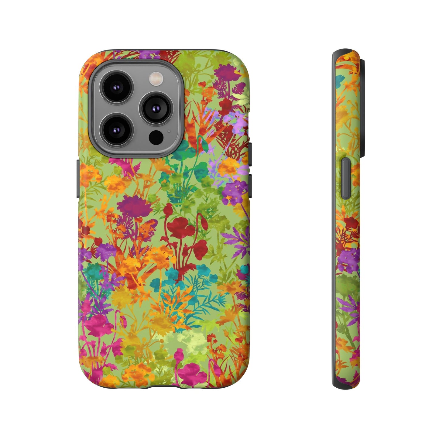 Apple I-Phone 14 (Series)-Tough Case-Phone Case:  Dreamscapes [Multi-Colored Flower-Yellow]