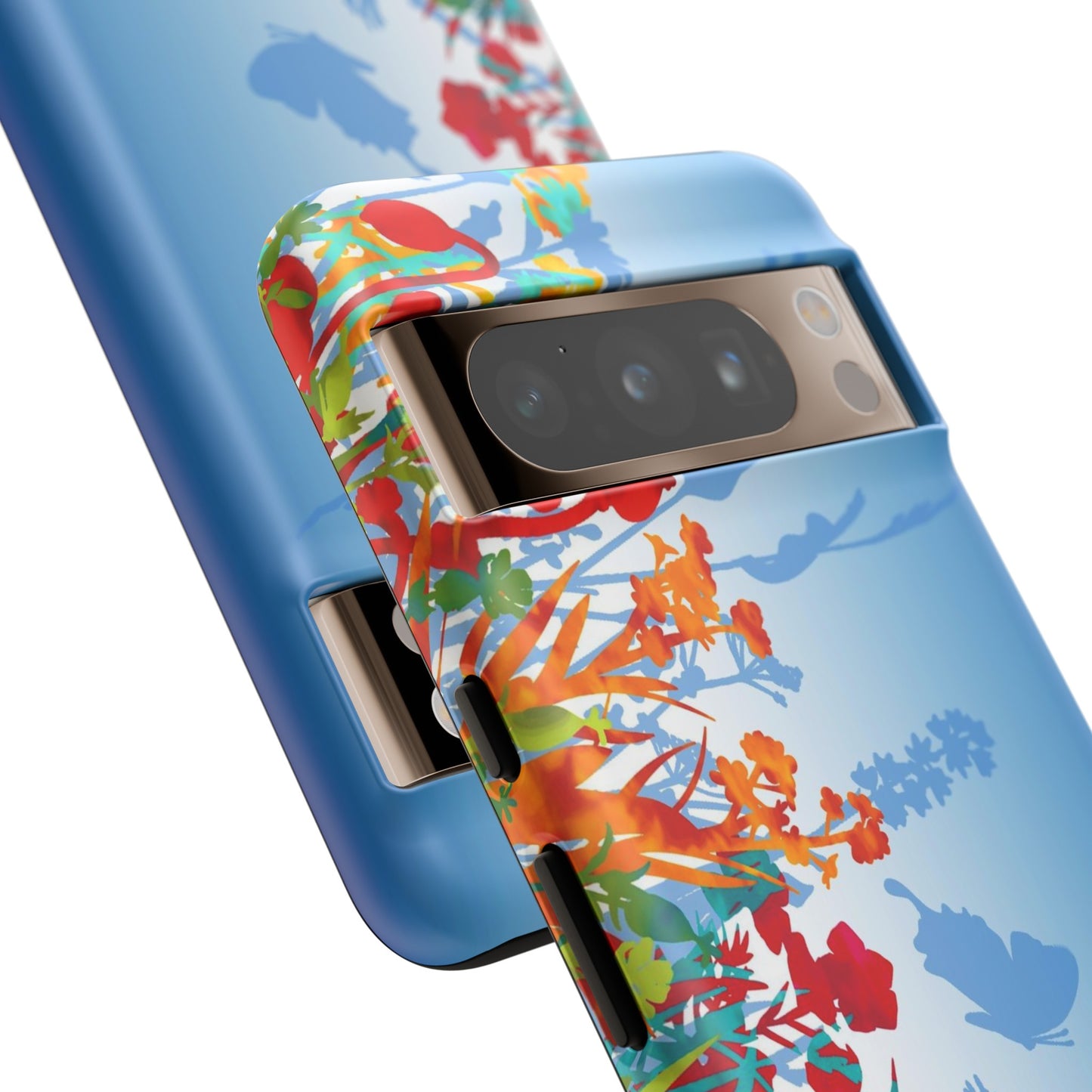 Android Google Pixel (Series) Tough Case-Phone Case:  Dreamscapes [Light Blue Border]