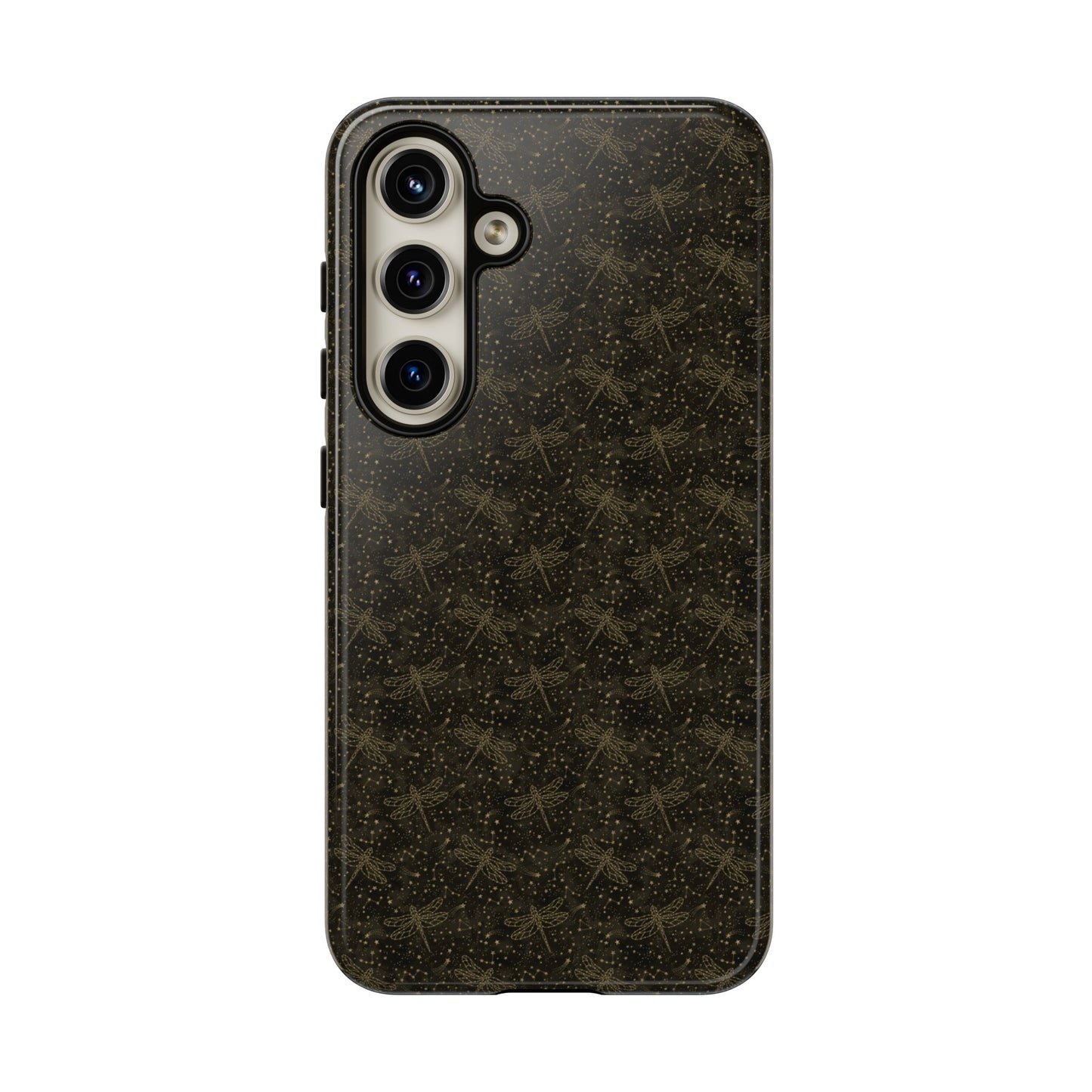 Samsung Galaxy Series Tough Case-Phone Case: The Sun, The Moon, And The Stars [Gold Dragonflies]