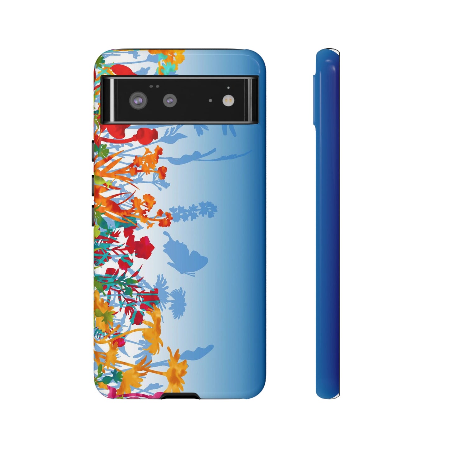 Android Google Pixel (Series) Tough Case-Phone Case:  Dreamscapes [Light Blue Border]