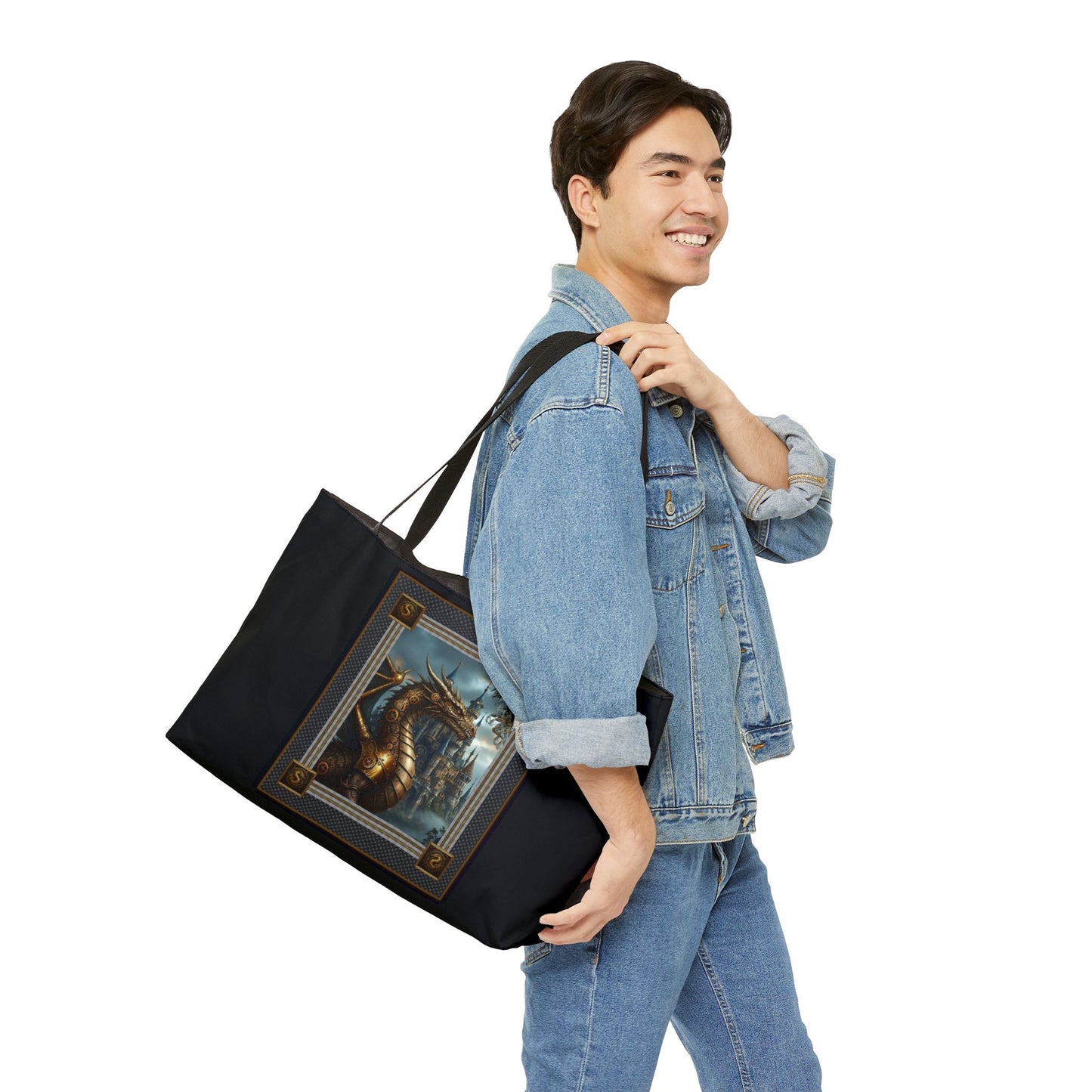 Weekender Tote Bag (Large):  Steampunk Dragons [Dragon Portrait]