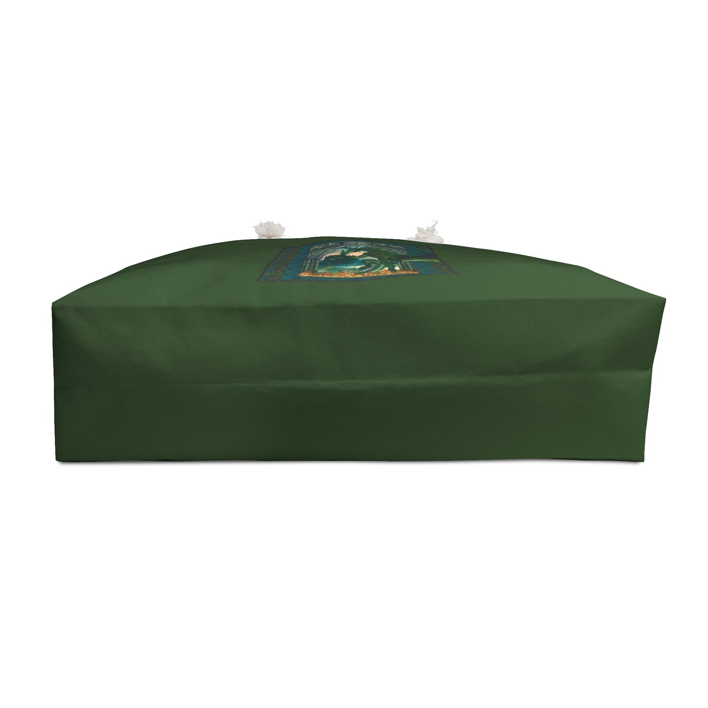 Weekender Tote Bag (Large):  Emerald Dragons [Dragon Panel]