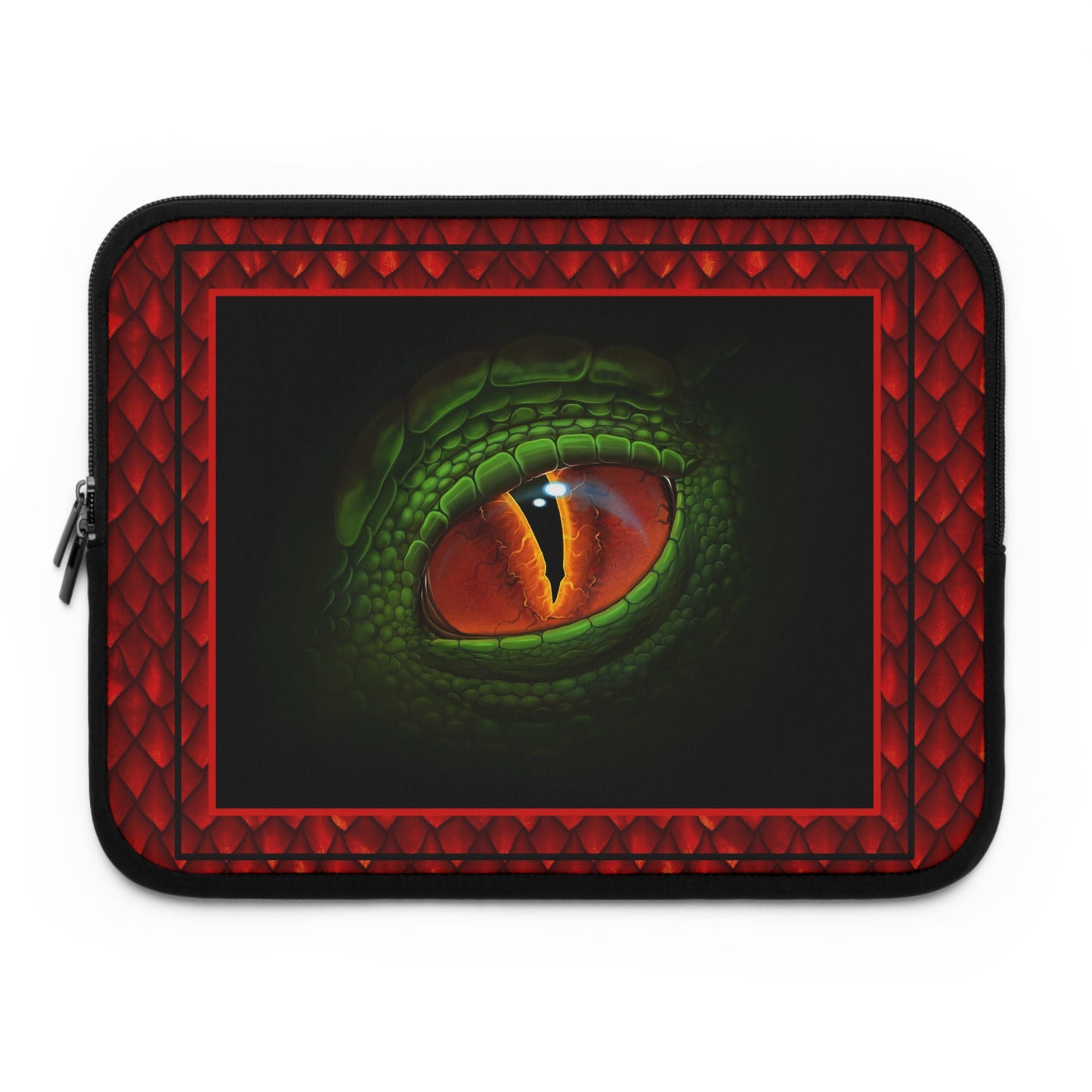 Laptop Sleeve  (Sizes:  13", 15", 17") [Dragons:  Red Scales-Gree Eye-Orange]