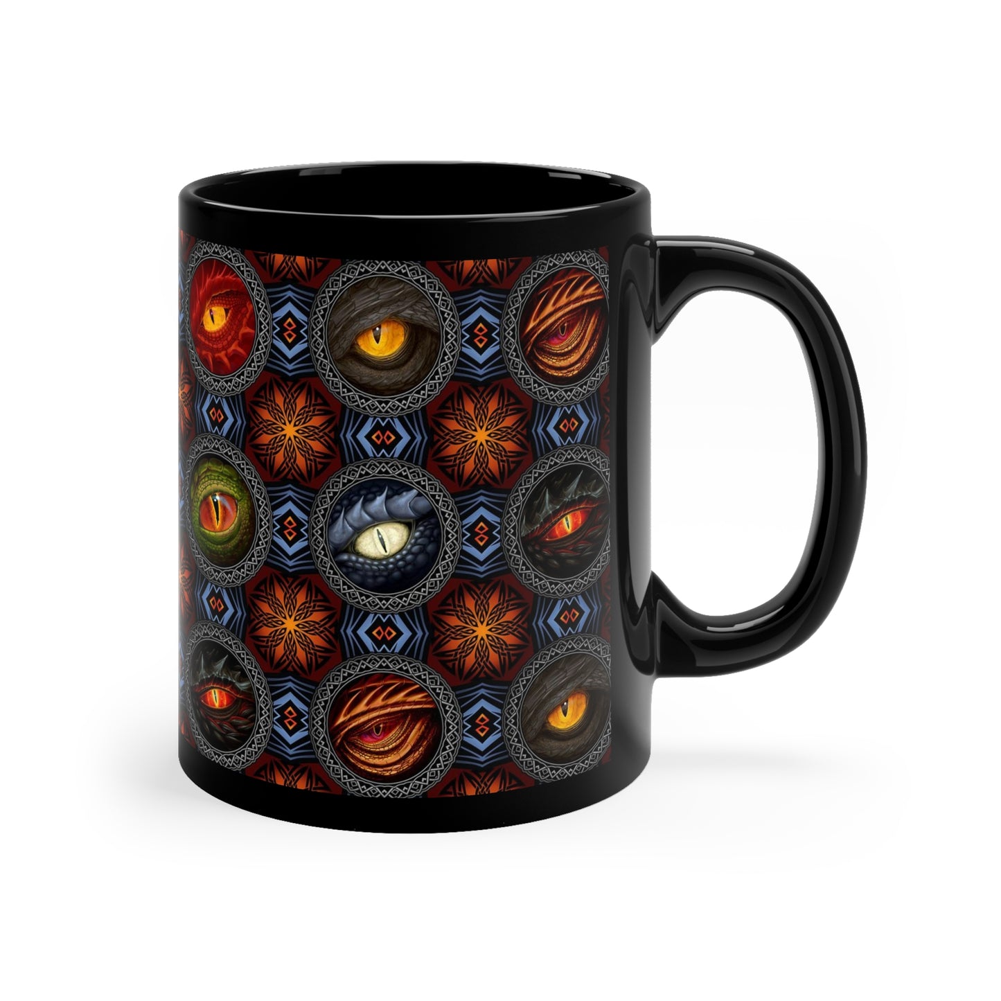 "Dragons" [EYES] (Black Mug; 11oz)