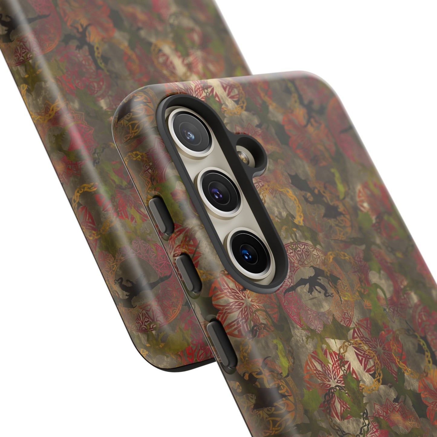 Samsung Galaxy Series Tough Case-Phone Case: Dragons [Light Green Panel]