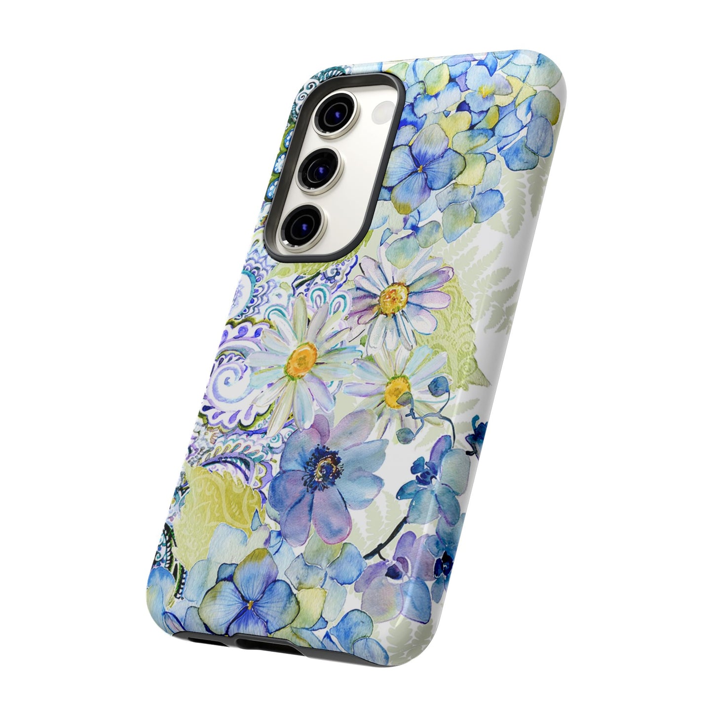 Samsung Galaxy S23 - Tough Case-Phone Case: Leah [Flower Border]