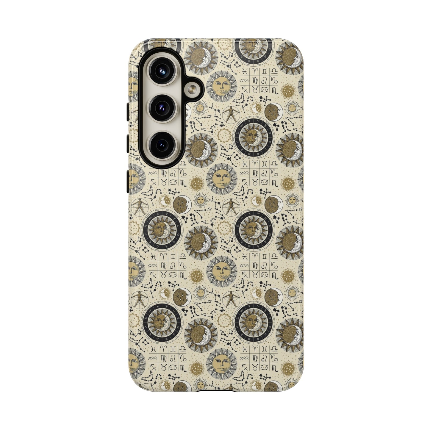 Samsung Galaxy Series Tough Case-Phone Case: The Sun, The Moon, And The Stars [Zodiac Symbols]