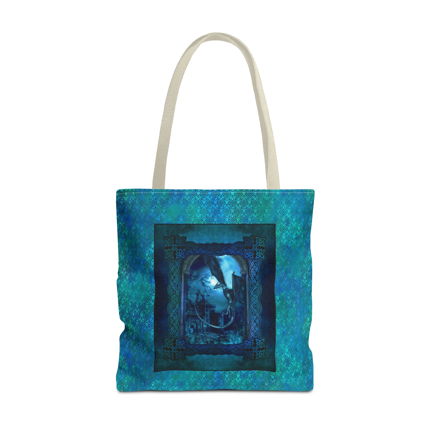 Tote Bag:  large-18x18;  "Dragons" [Blue Fury Panel]